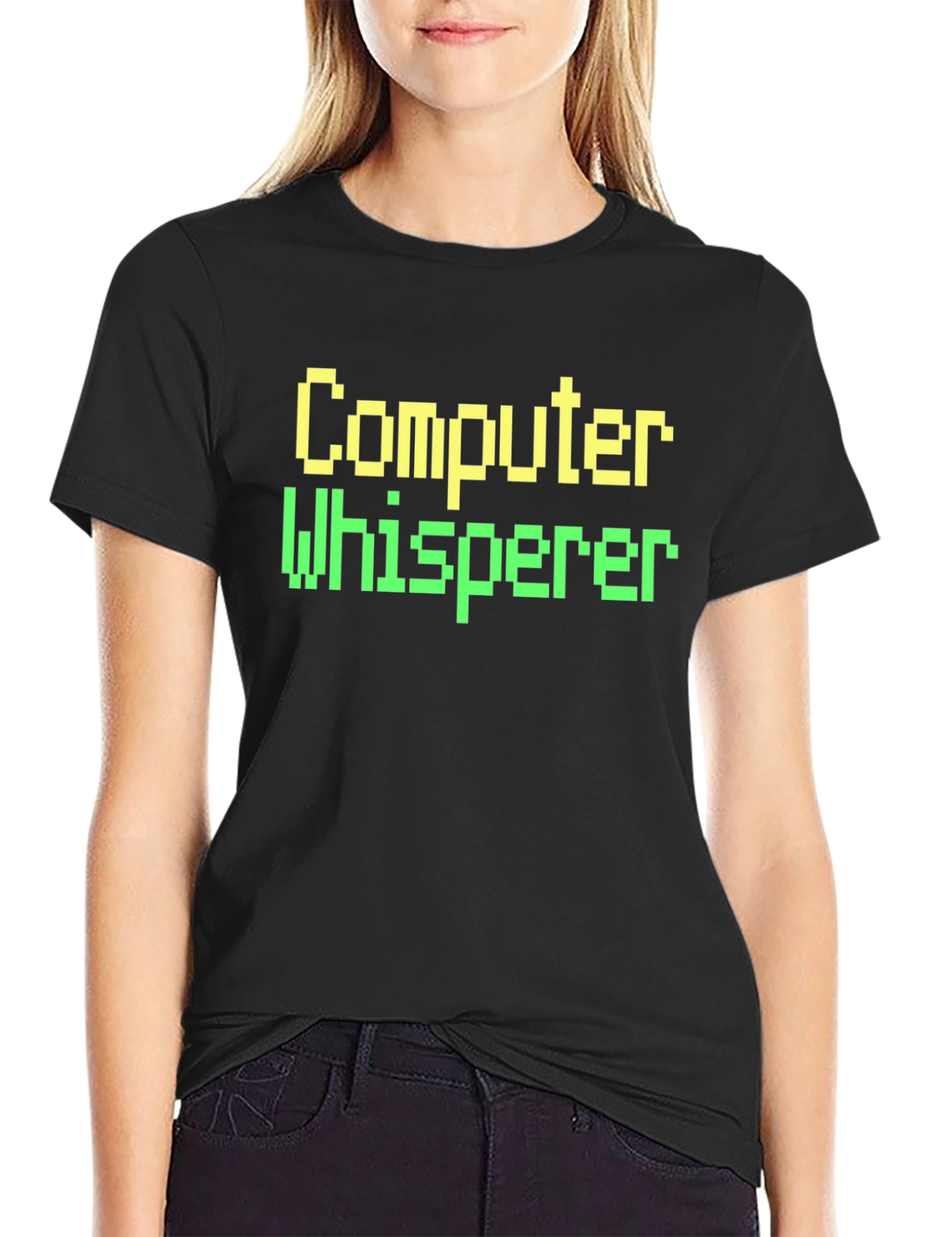 Computer Whisperer Black T-Shirt - Geeky Coder Tee