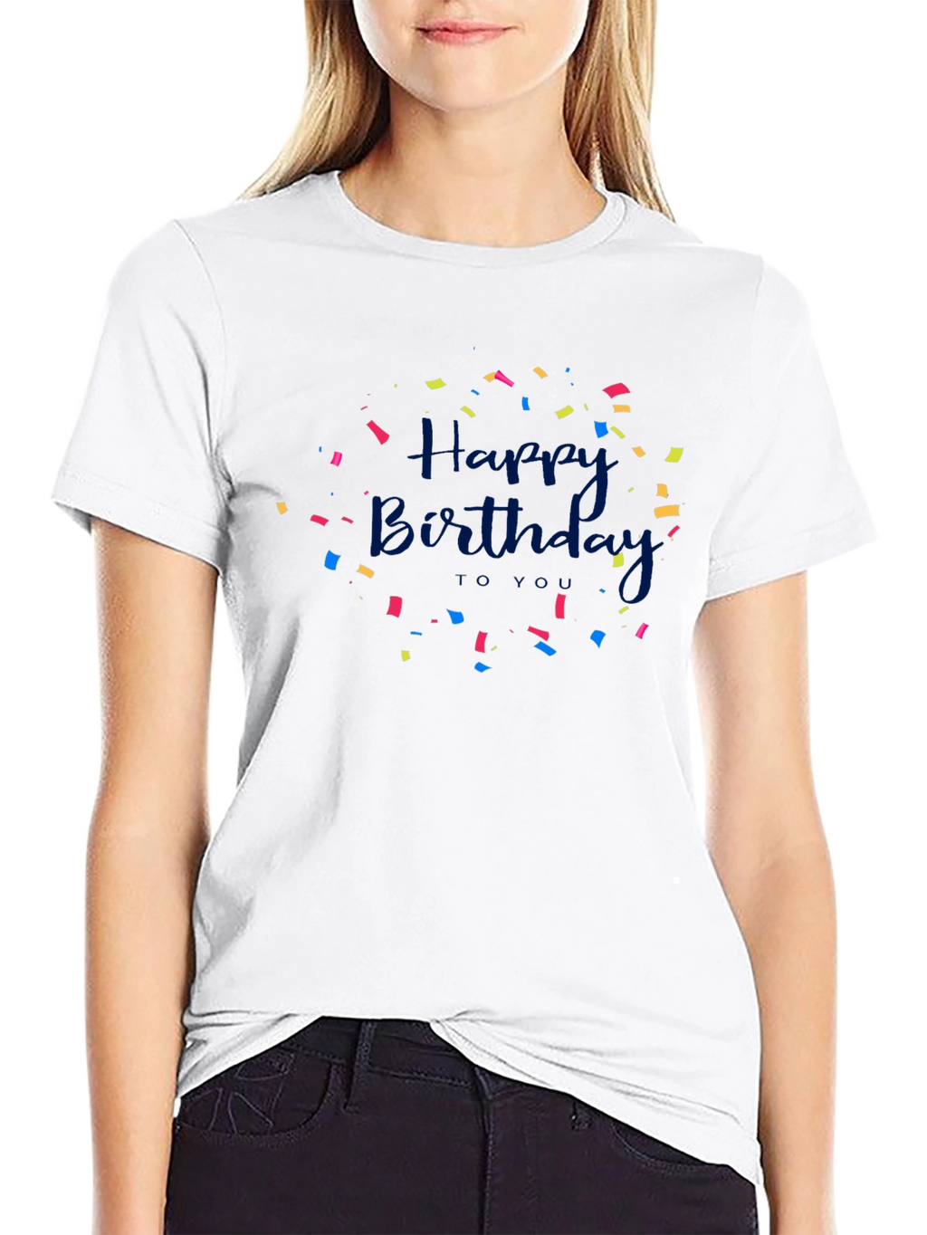 Happy Birthday Confetti Graphic T-Shirt