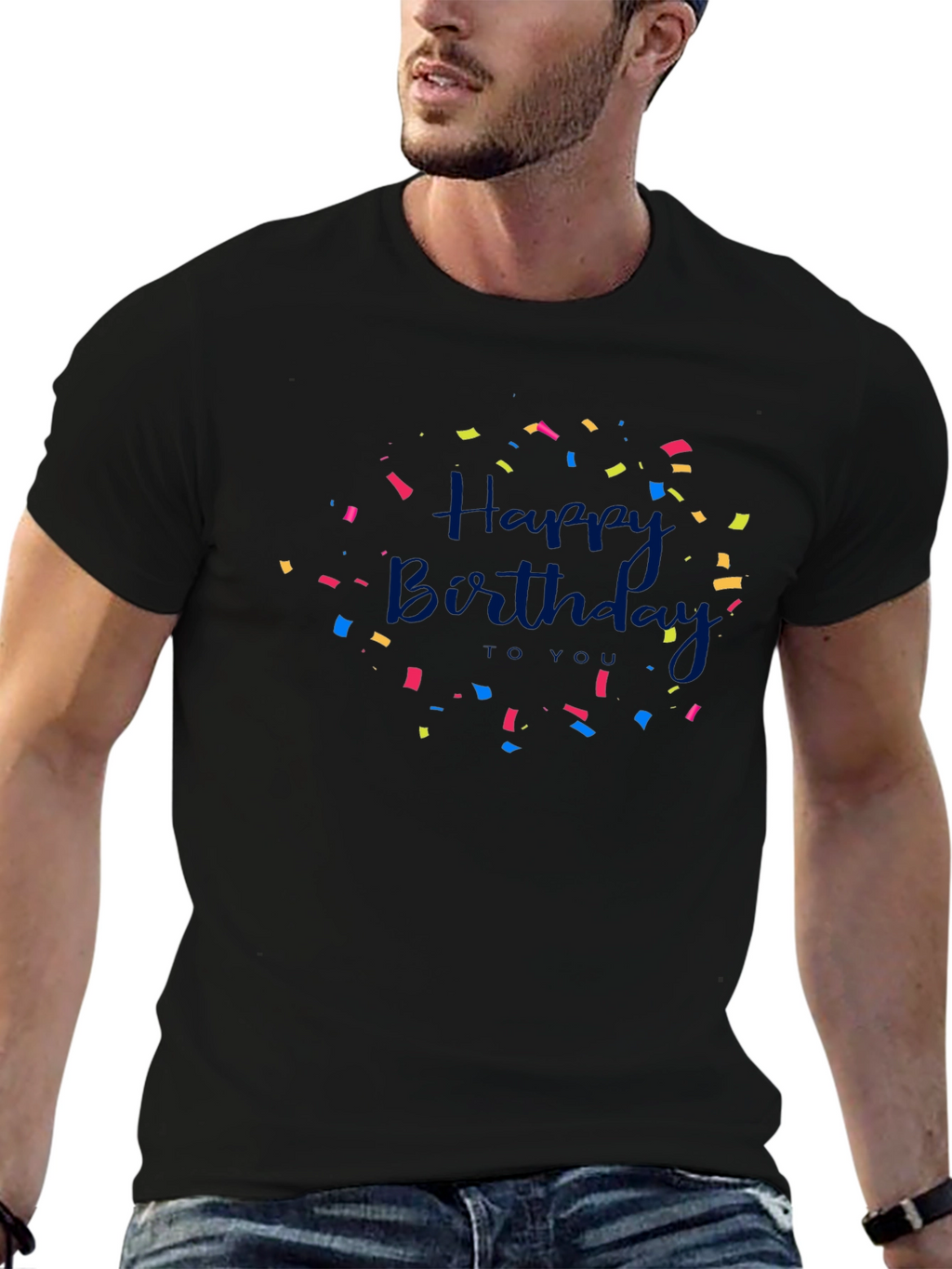 Happy Birthday Confetti Graphic T-Shirt
