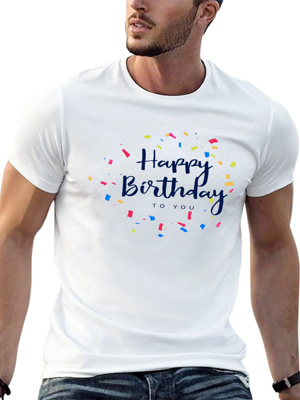 Happy Birthday Confetti Graphic T-Shirt