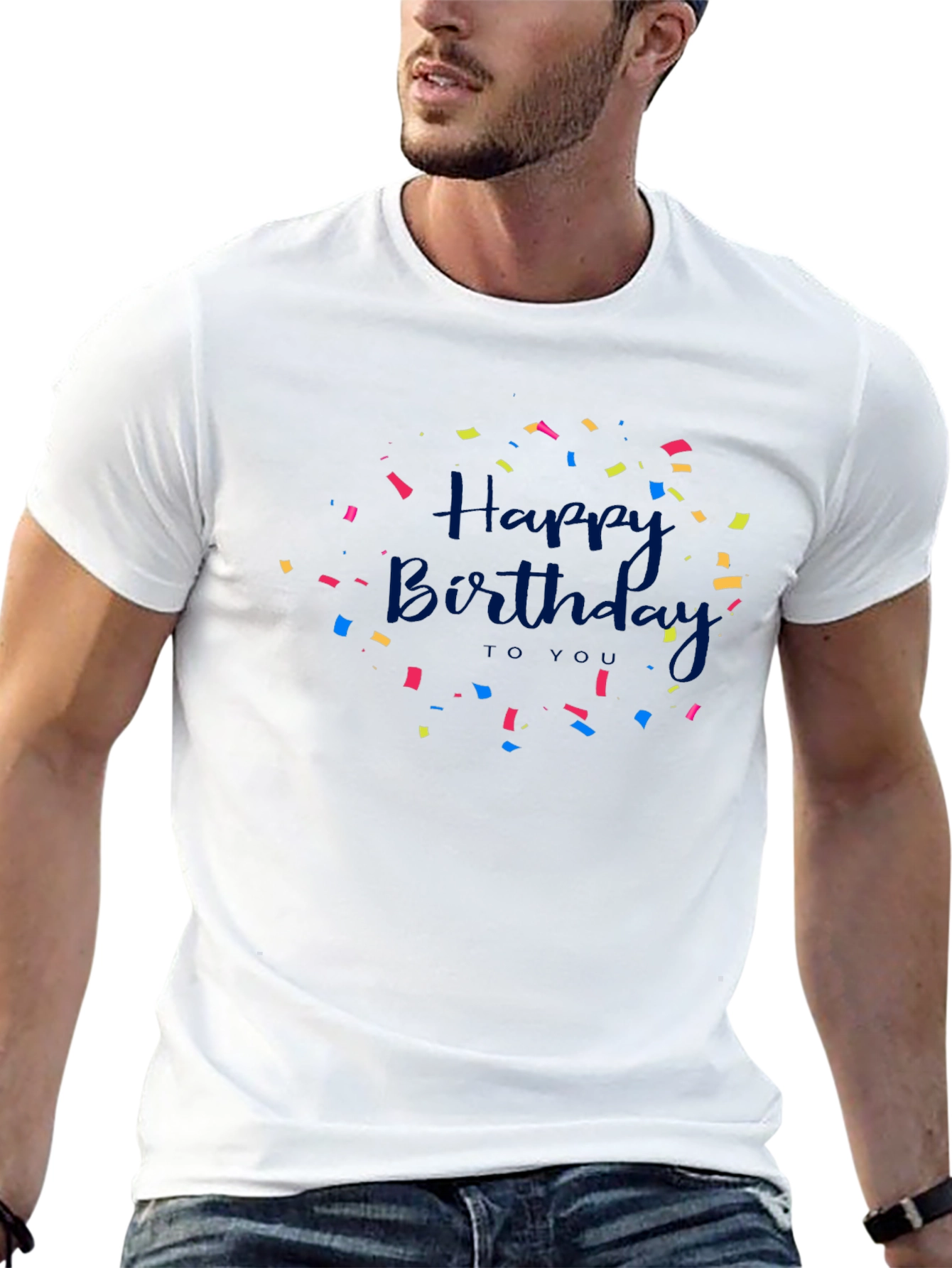 Happy Birthday Confetti Graphic T-Shirt