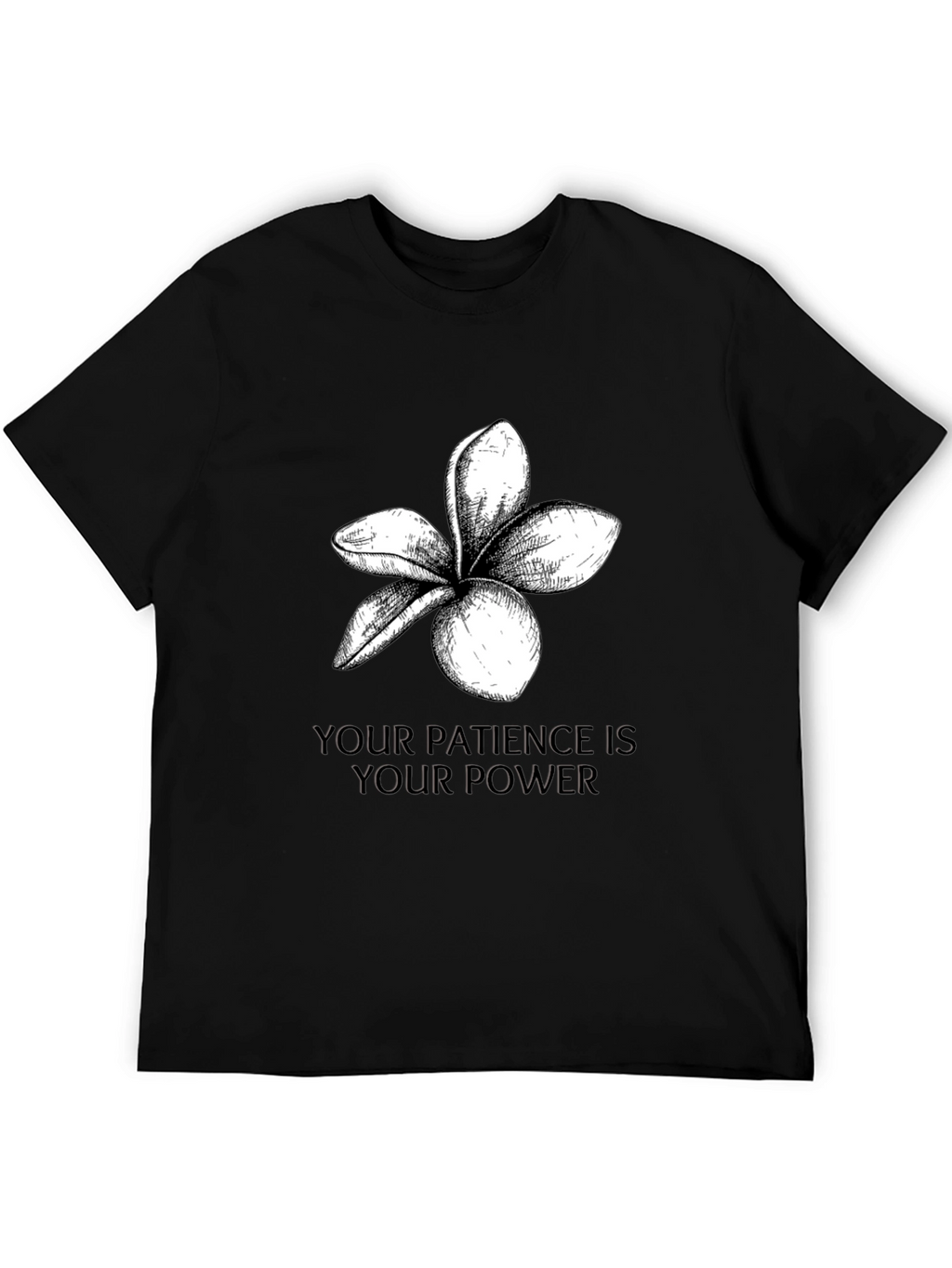 Patience is Power Black Graphic T-Shirt
