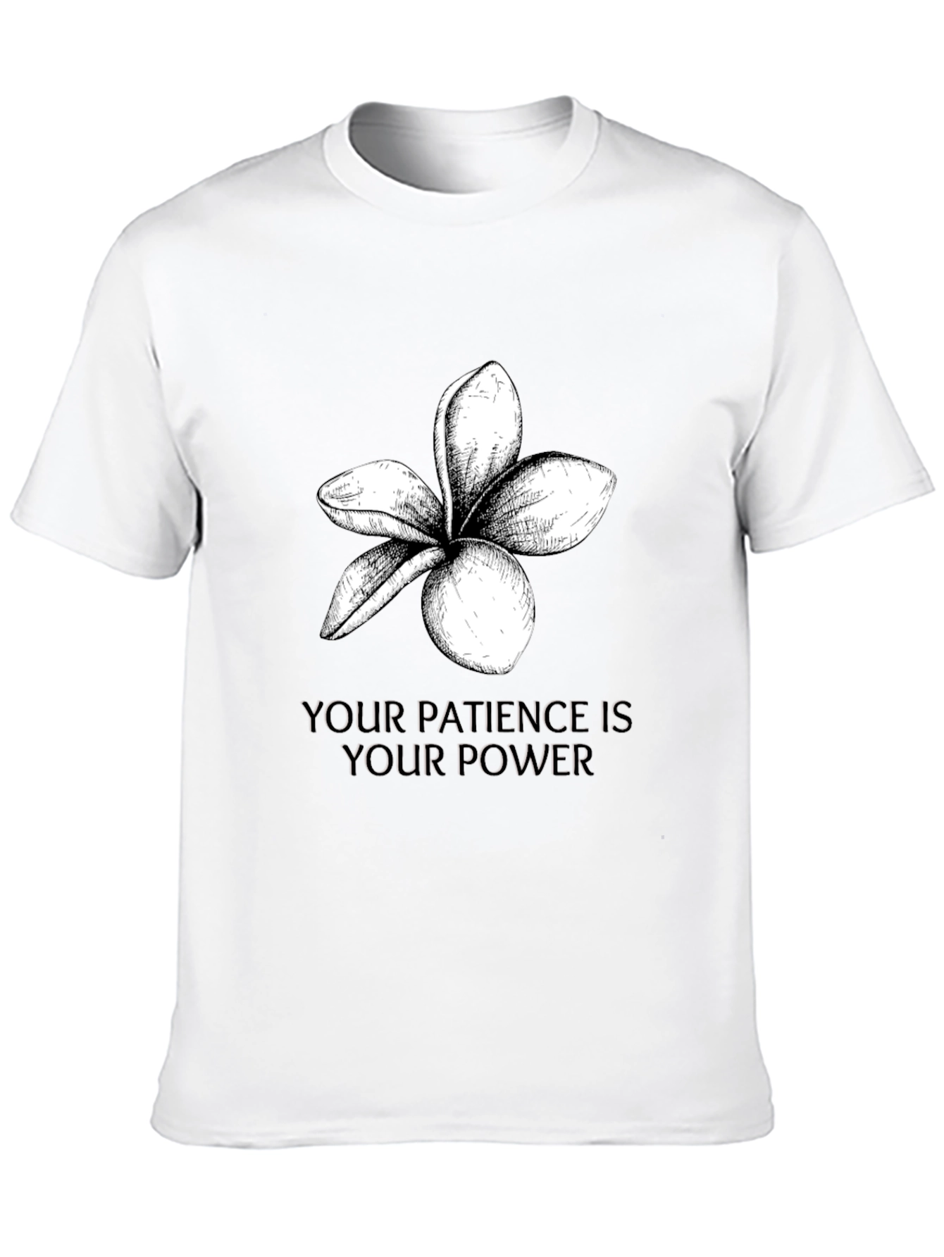 Patience is Power Black Graphic T-Shirt