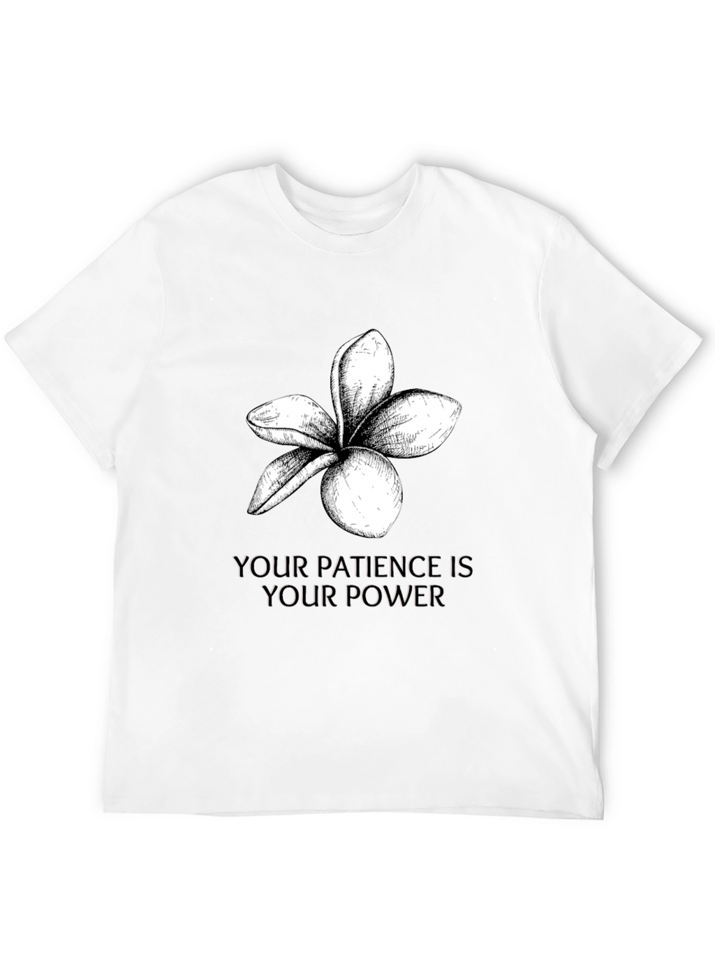 Patience is Power Black Graphic T-Shirt