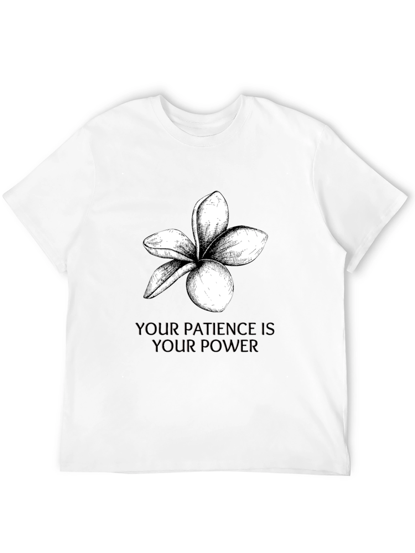Patience is Power Black Graphic T-Shirt