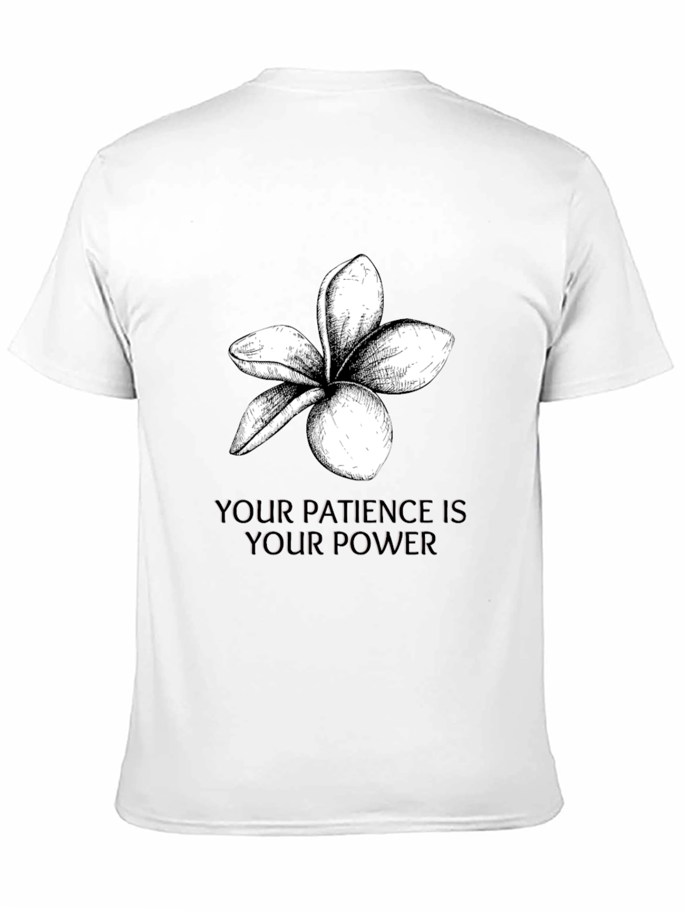 Patience is Power Black Graphic T-Shirt