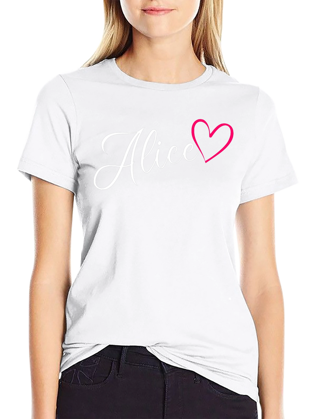 Alice Heart T-Shirt - Stylish Personalized Tee