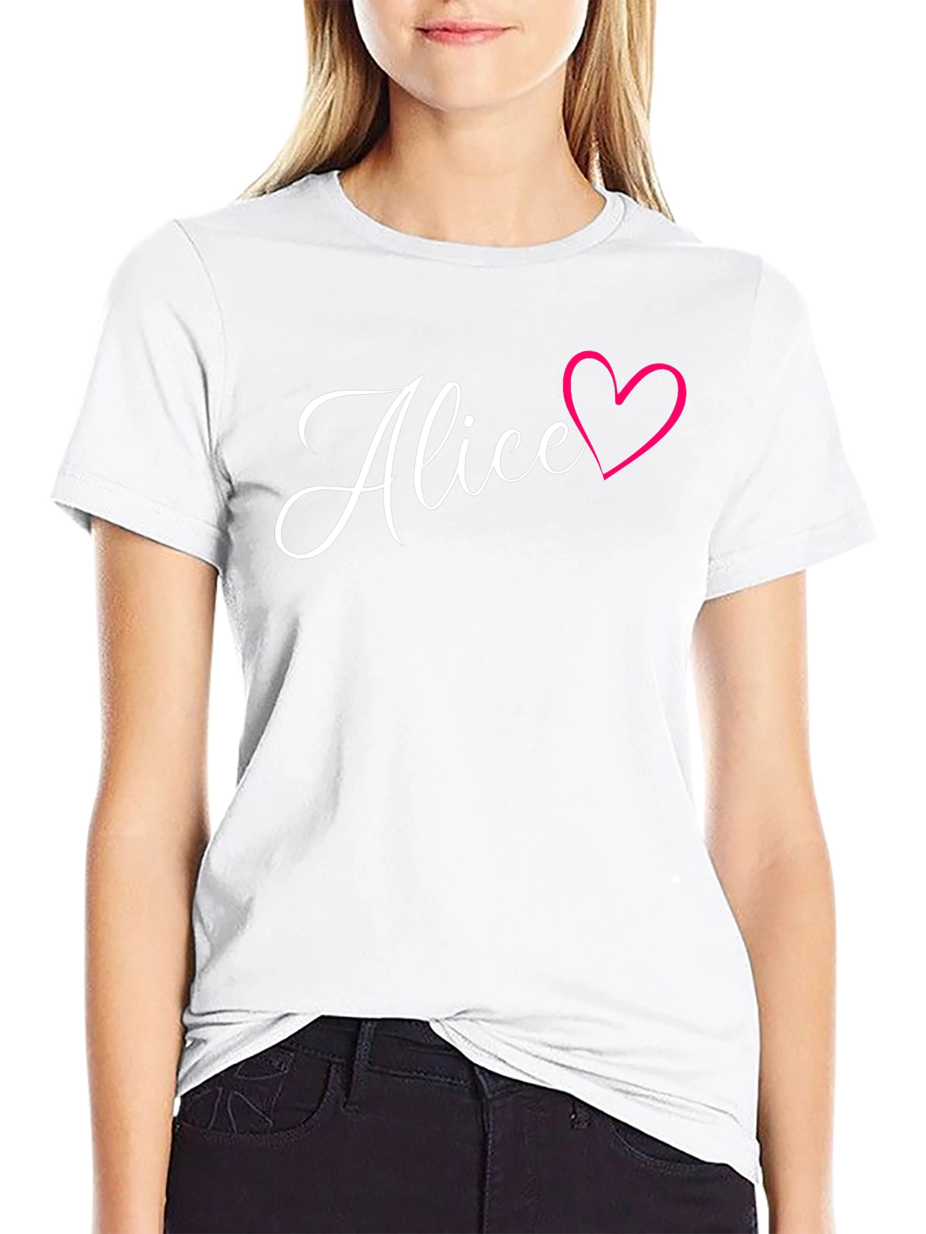 Alice Heart T-Shirt - Stylish Personalized Tee