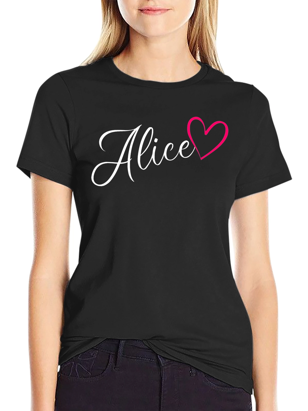 Alice Heart T-Shirt - Stylish Personalized Tee