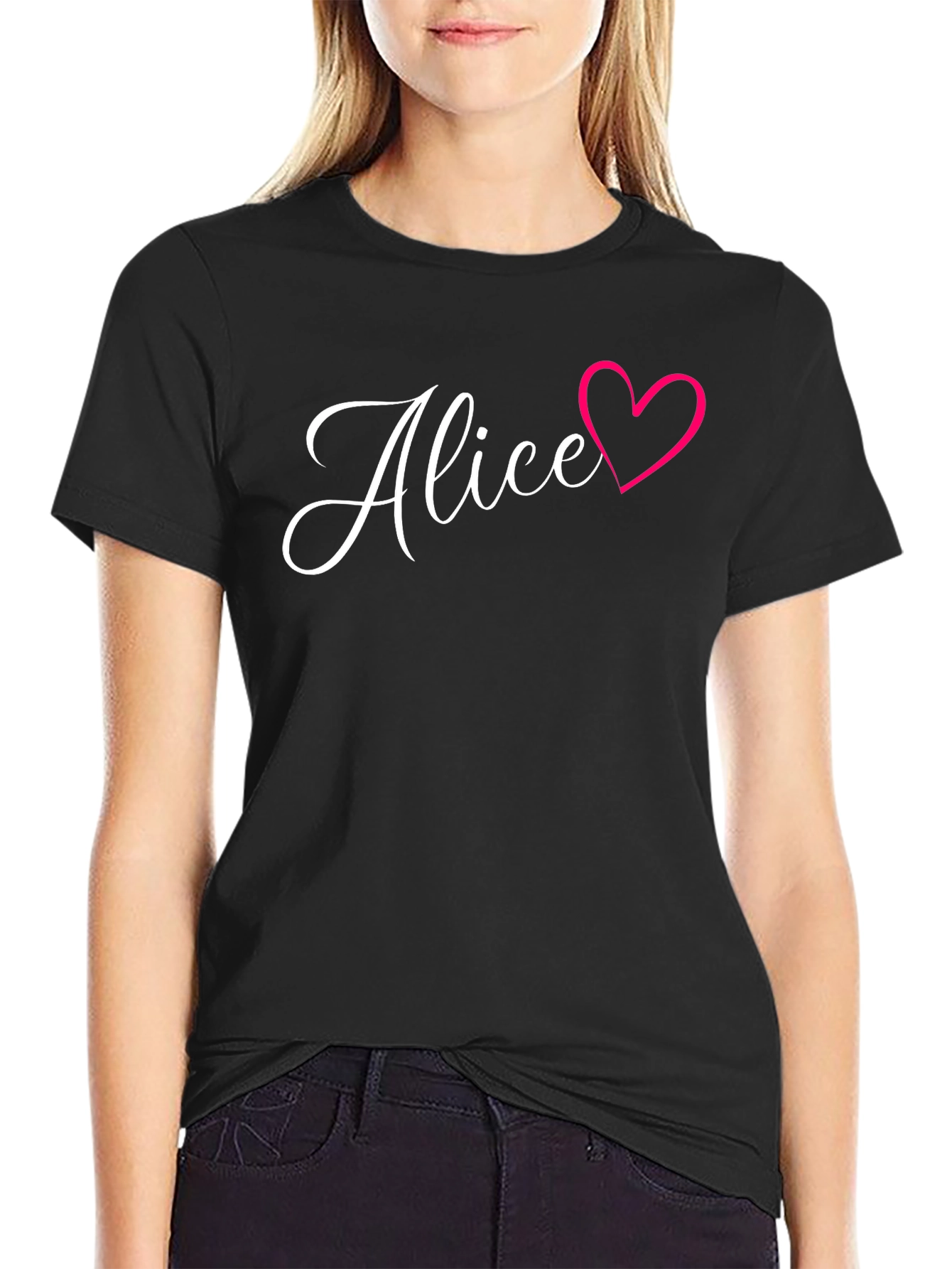 Alice Heart T-Shirt - Stylish Personalized Tee
