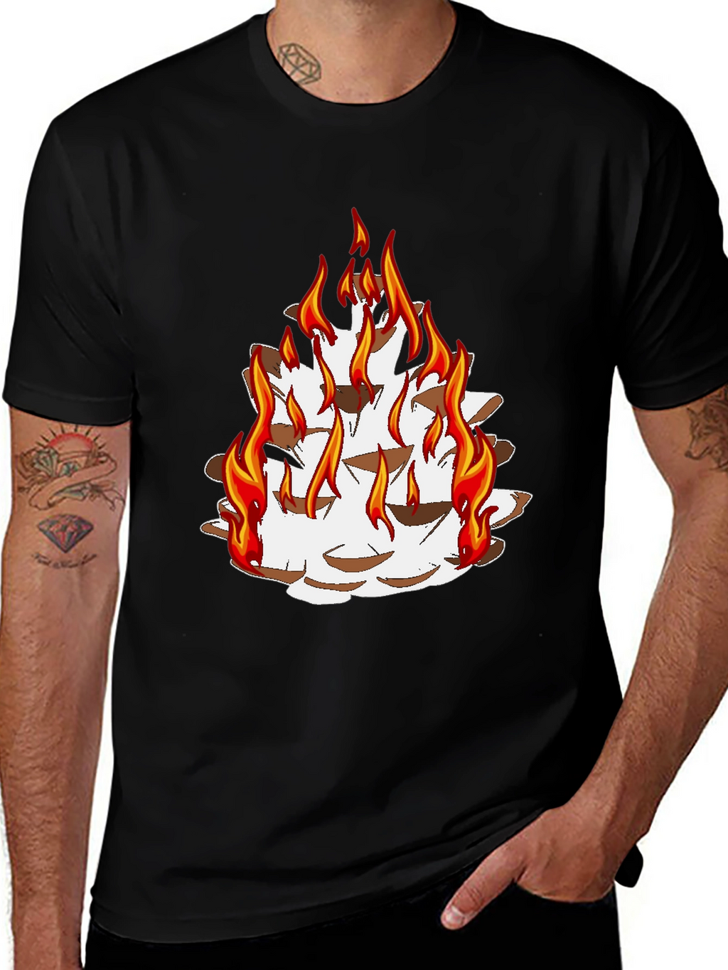 Fiery Pine Cone Graphic Tee - Unisex