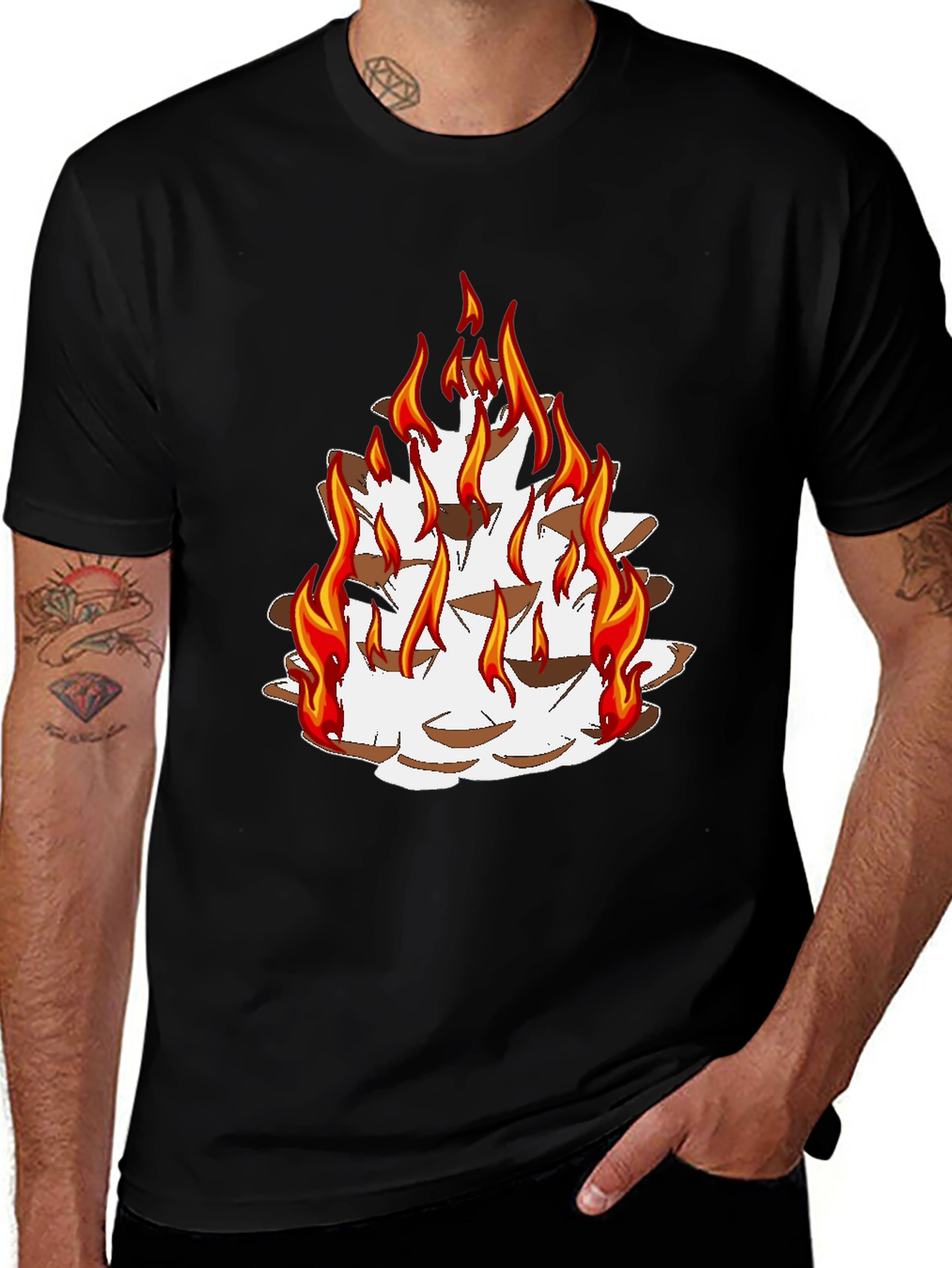 Fiery Pine Cone Graphic Tee - Unisex