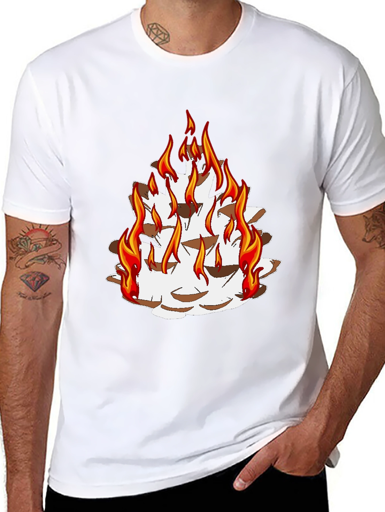 Fiery Pine Cone Graphic Tee - Unisex