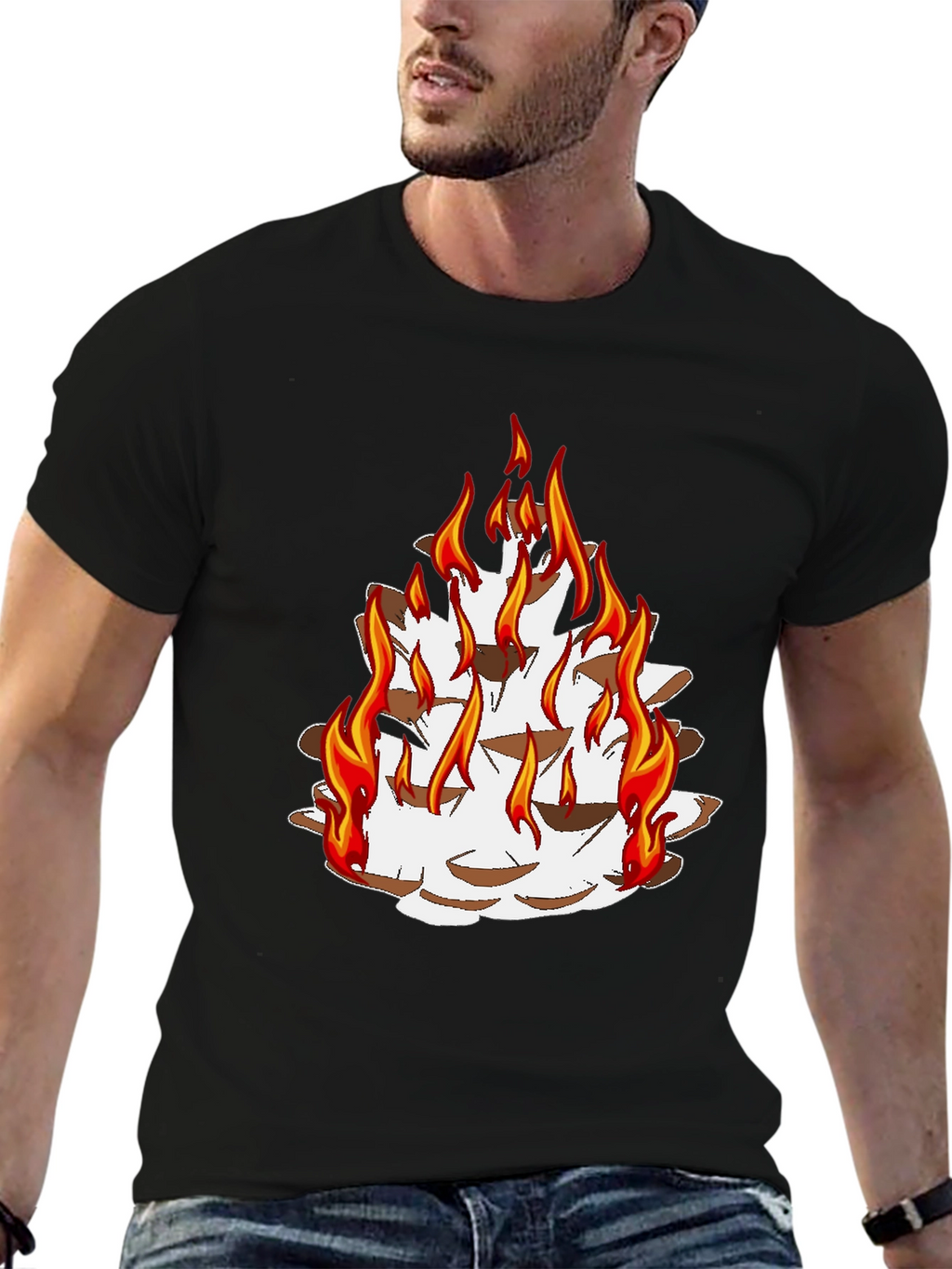 Fiery Pine Cone Graphic Tee - Unisex