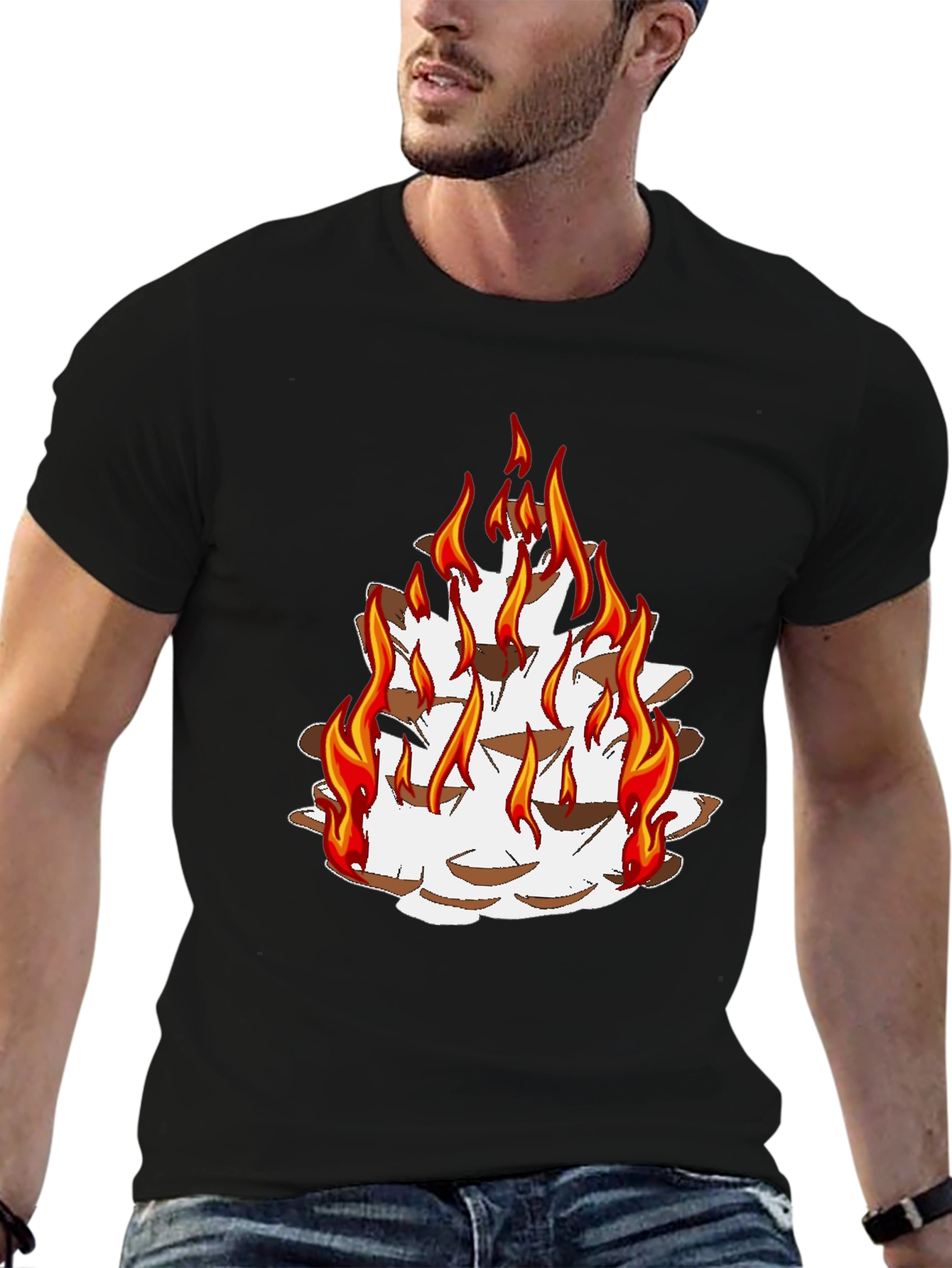 Fiery Pine Cone Graphic Tee - Unisex