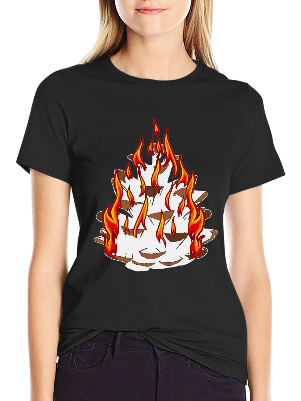 Fiery Pine Cone Graphic Tee - Unisex