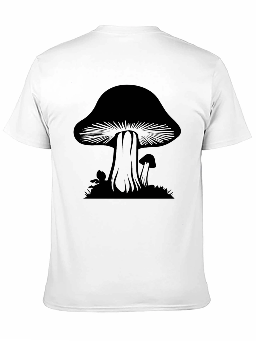 Mushroom Graphic Tee - Black Cotton Blend