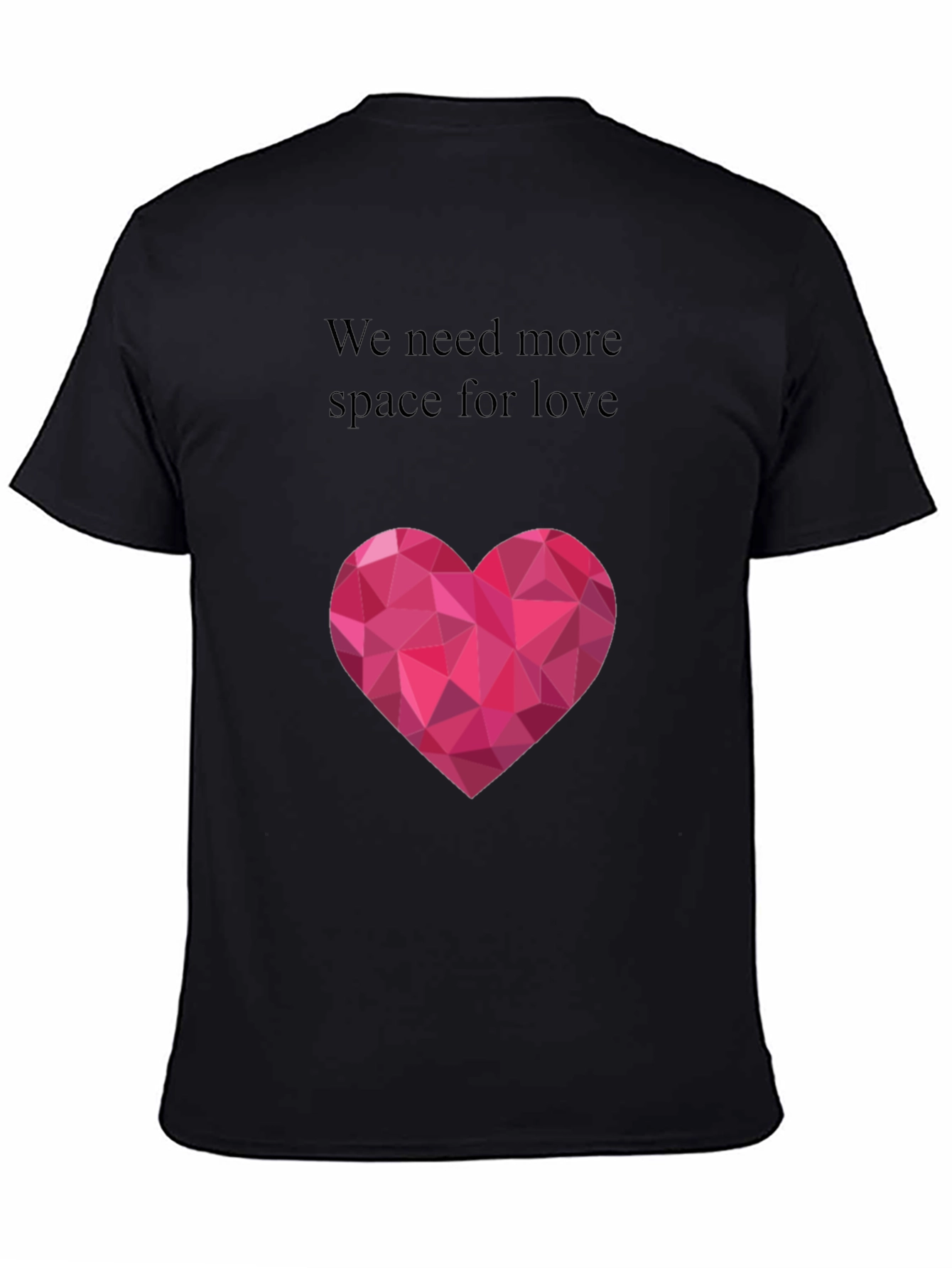 Geometric Heart T-Shirt - More Space for Love
