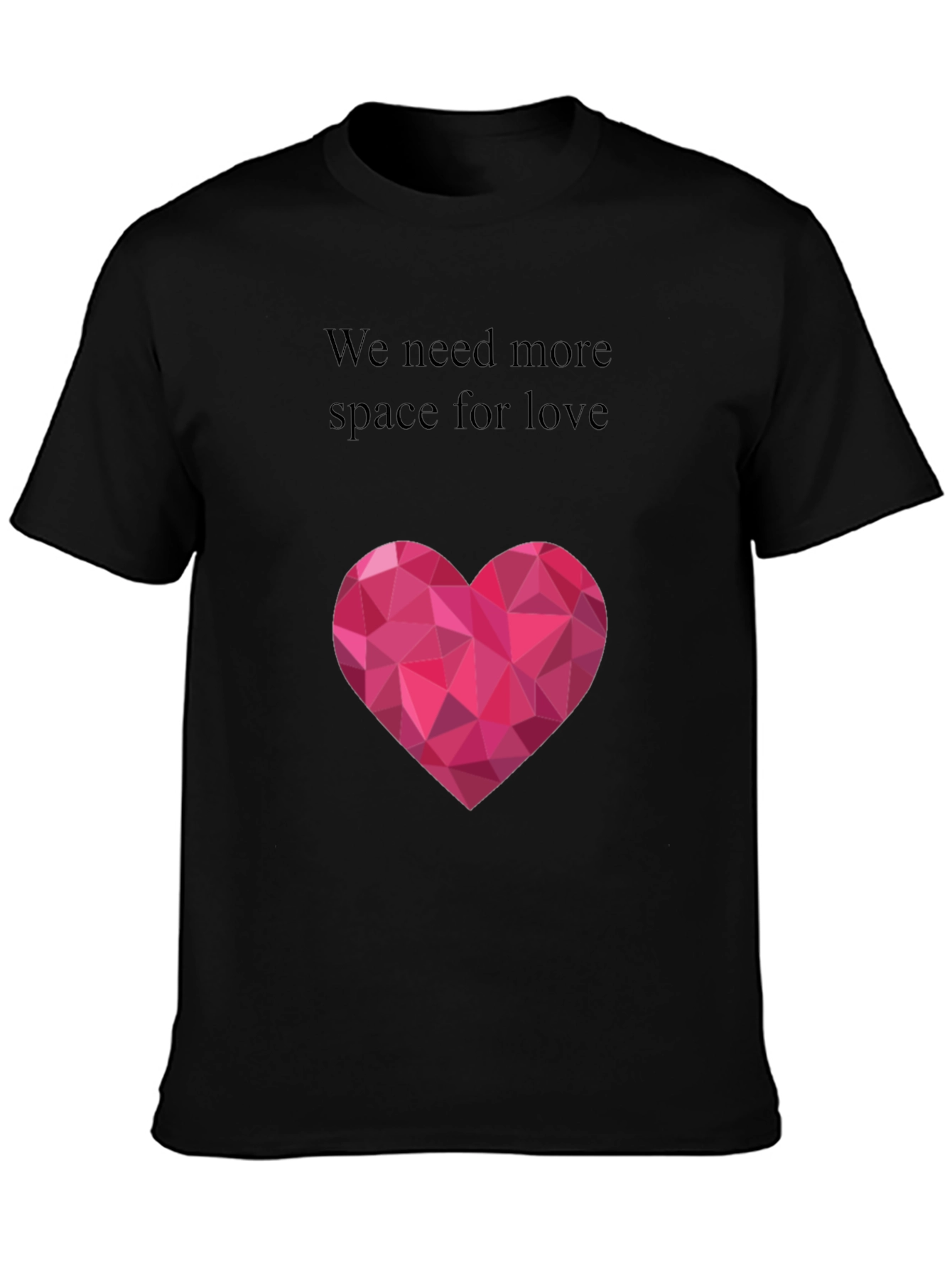 Geometric Heart T-Shirt - More Space for Love