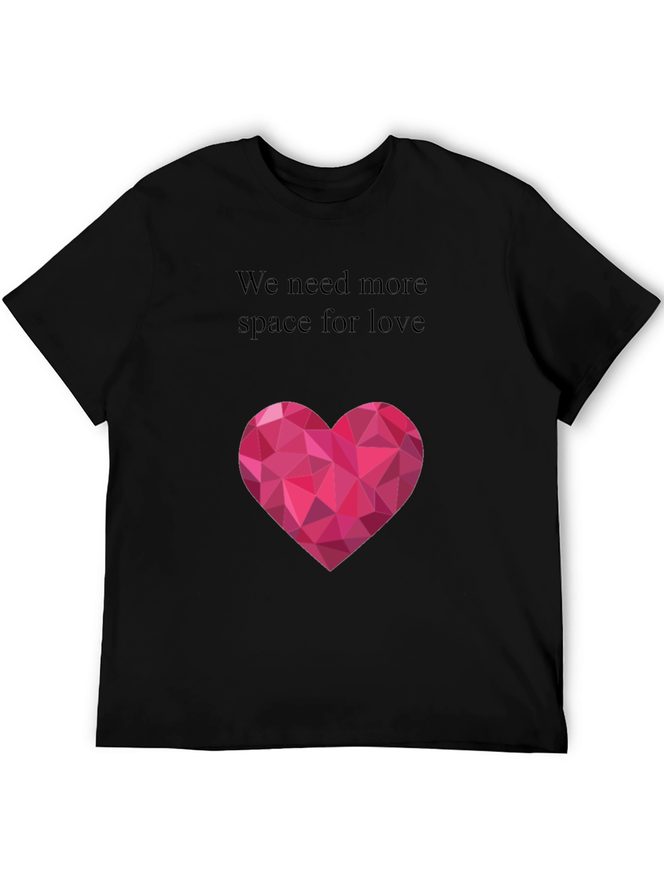 Geometric Heart T-Shirt - More Space for Love