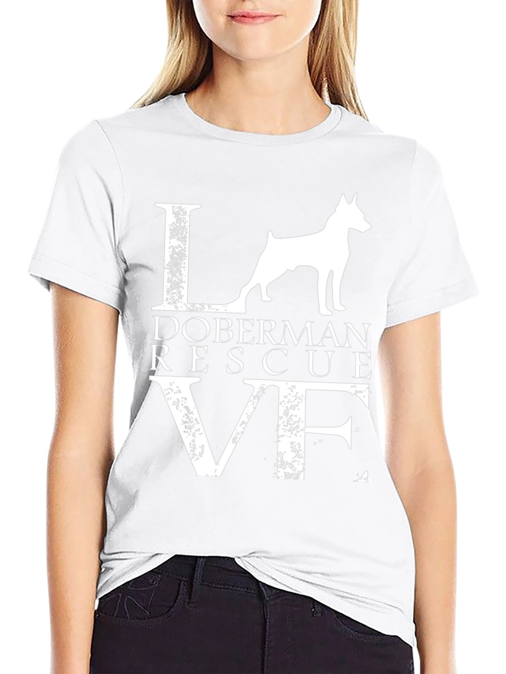 Doberman Rescue Love Graphic Tee