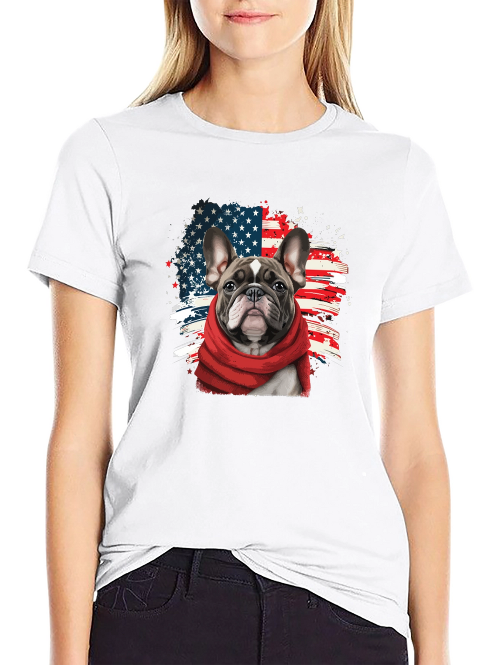 Patriotic French Bulldog T-Shirt