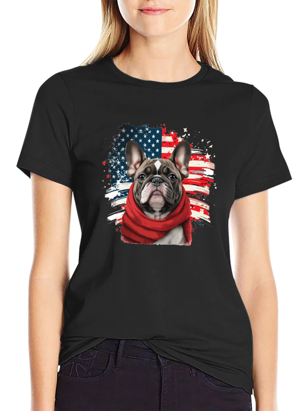 Patriotic French Bulldog T-Shirt