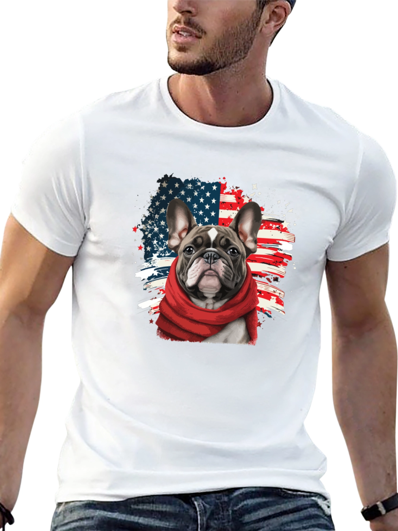 Patriotic French Bulldog T-Shirt