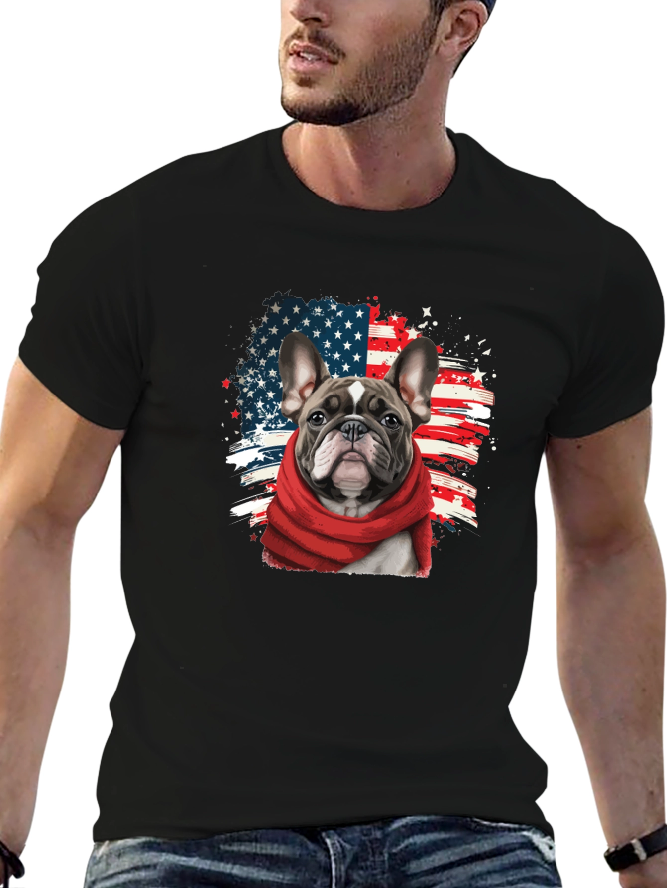 Patriotic French Bulldog T-Shirt