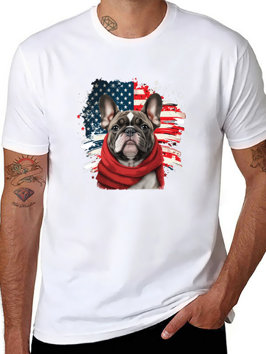 Patriotic French Bulldog T-Shirt