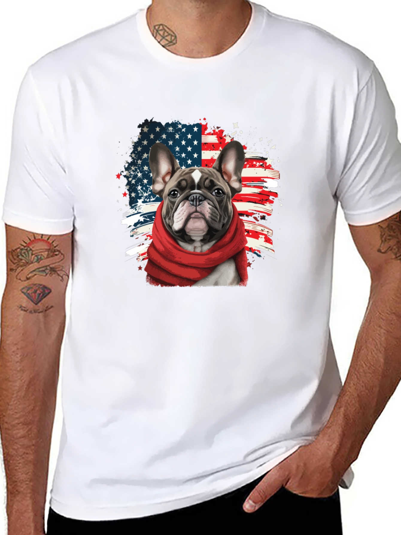 Patriotic French Bulldog T-Shirt
