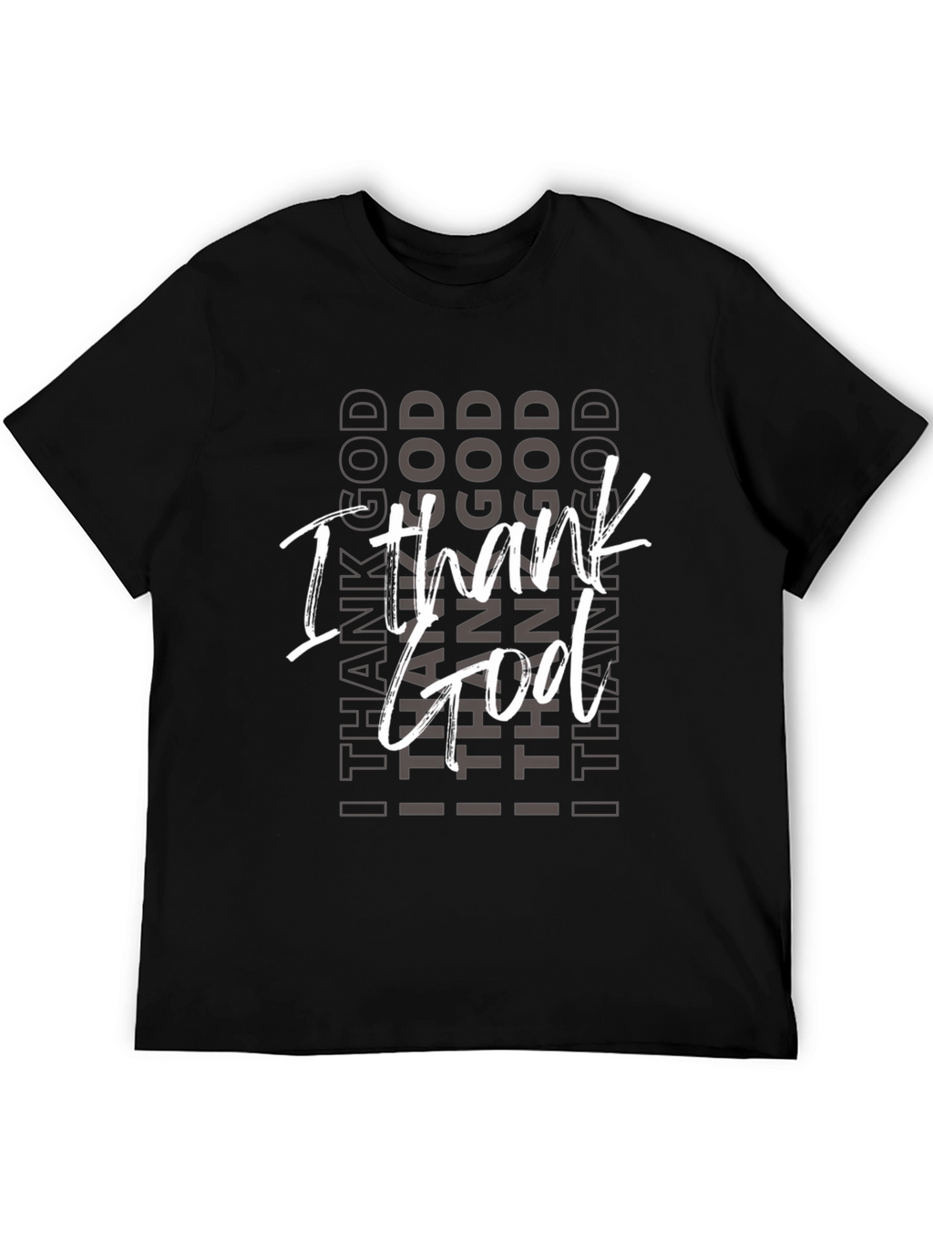 I Thank God Black Graphic Tee