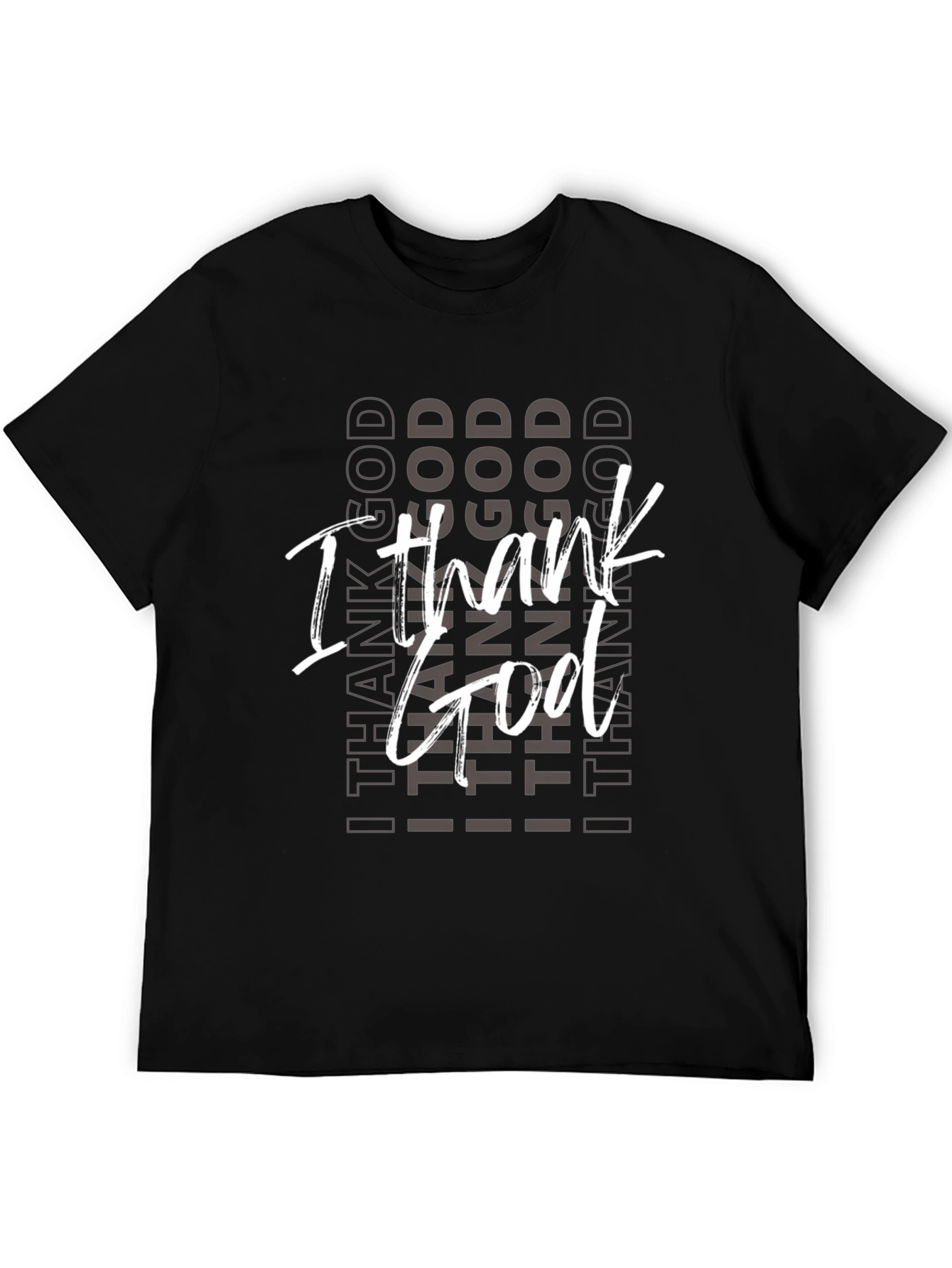 I Thank God Black Graphic Tee