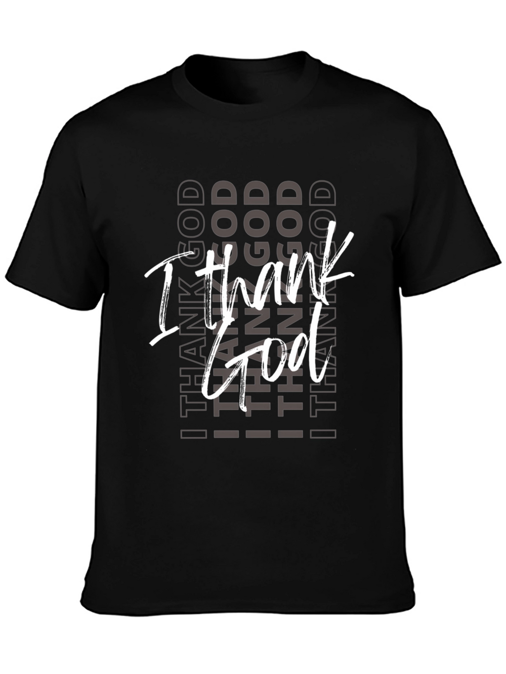 I Thank God Black Graphic Tee