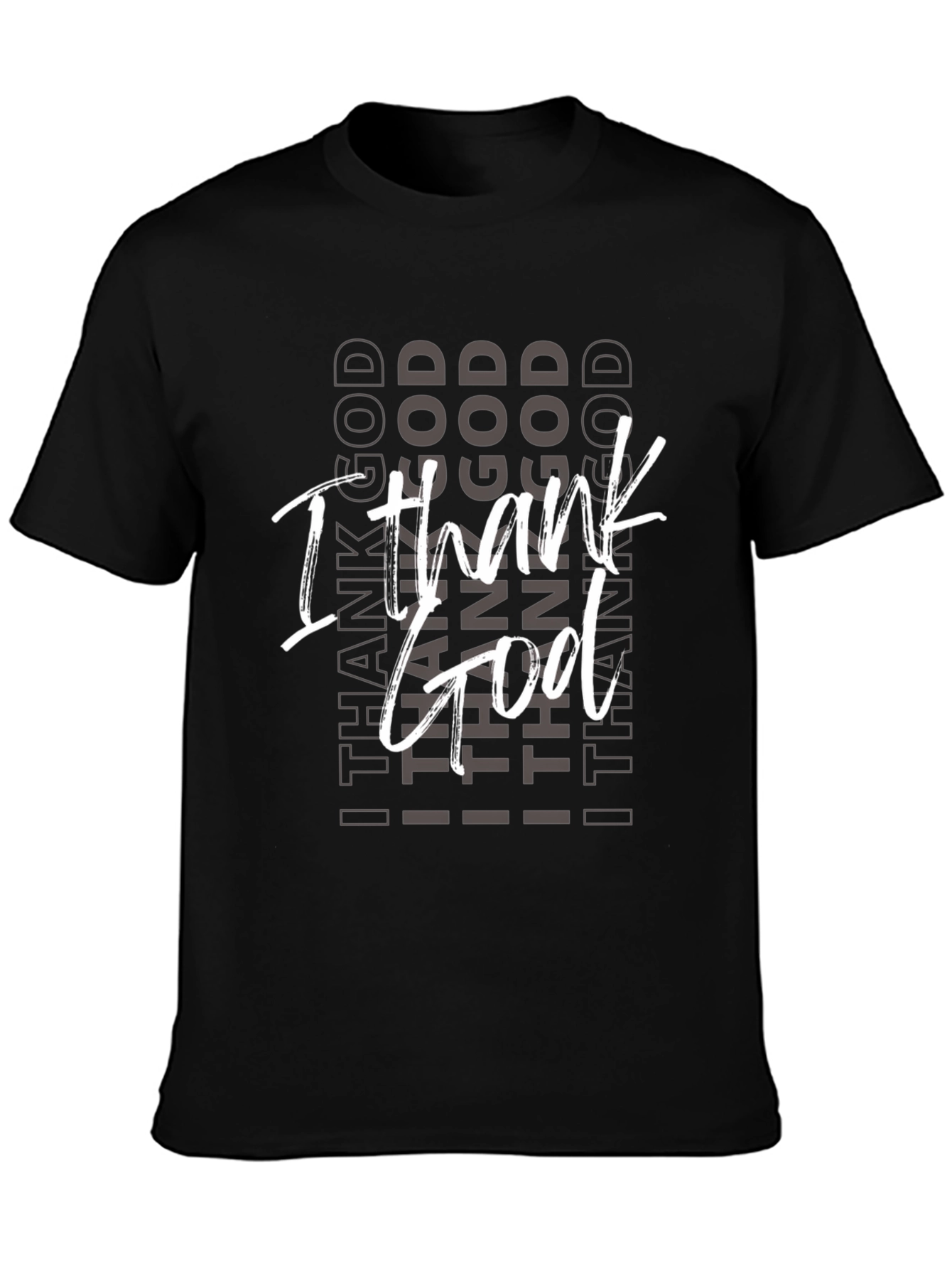 I Thank God Black Graphic Tee