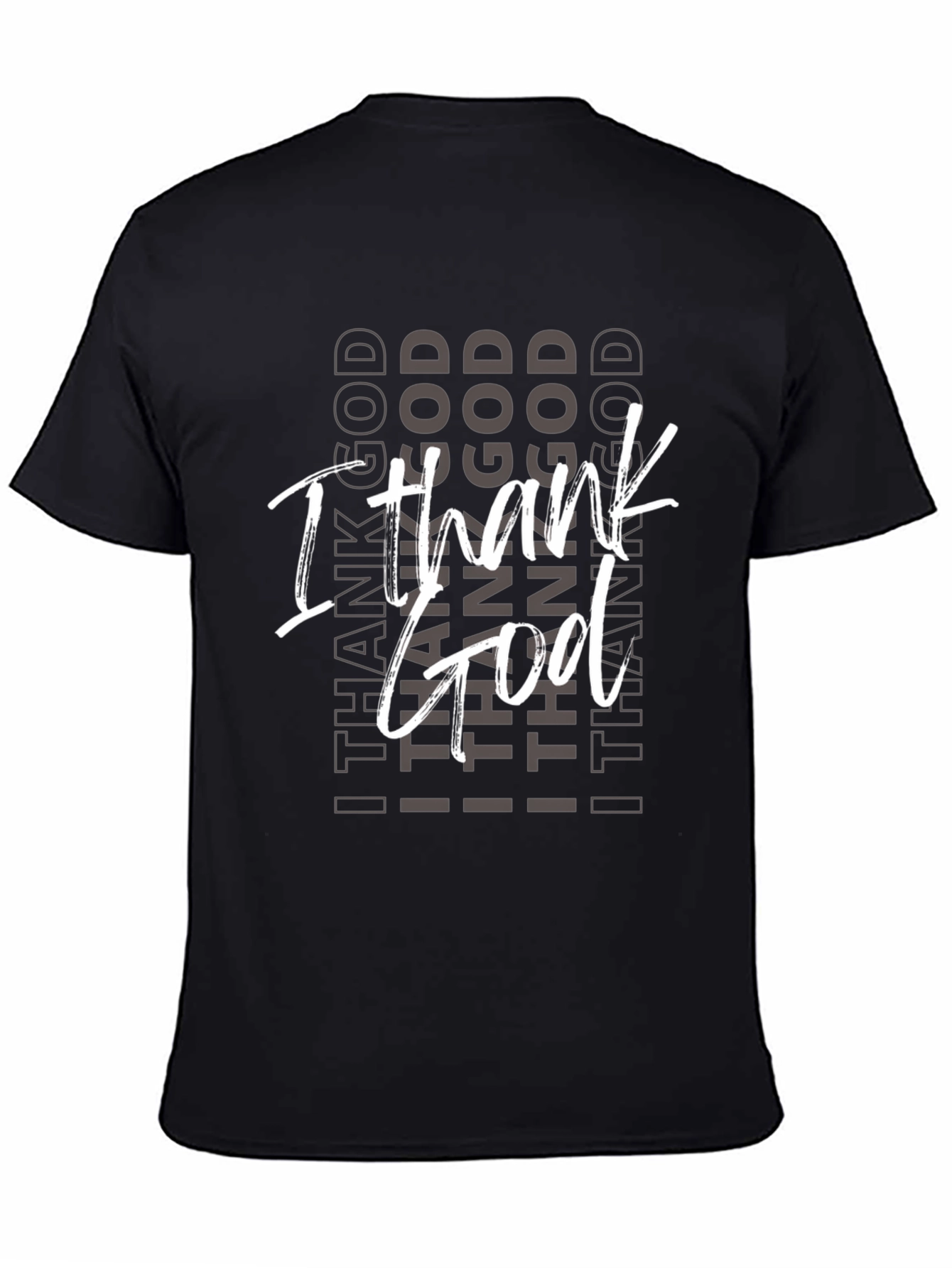 I Thank God Black Graphic Tee