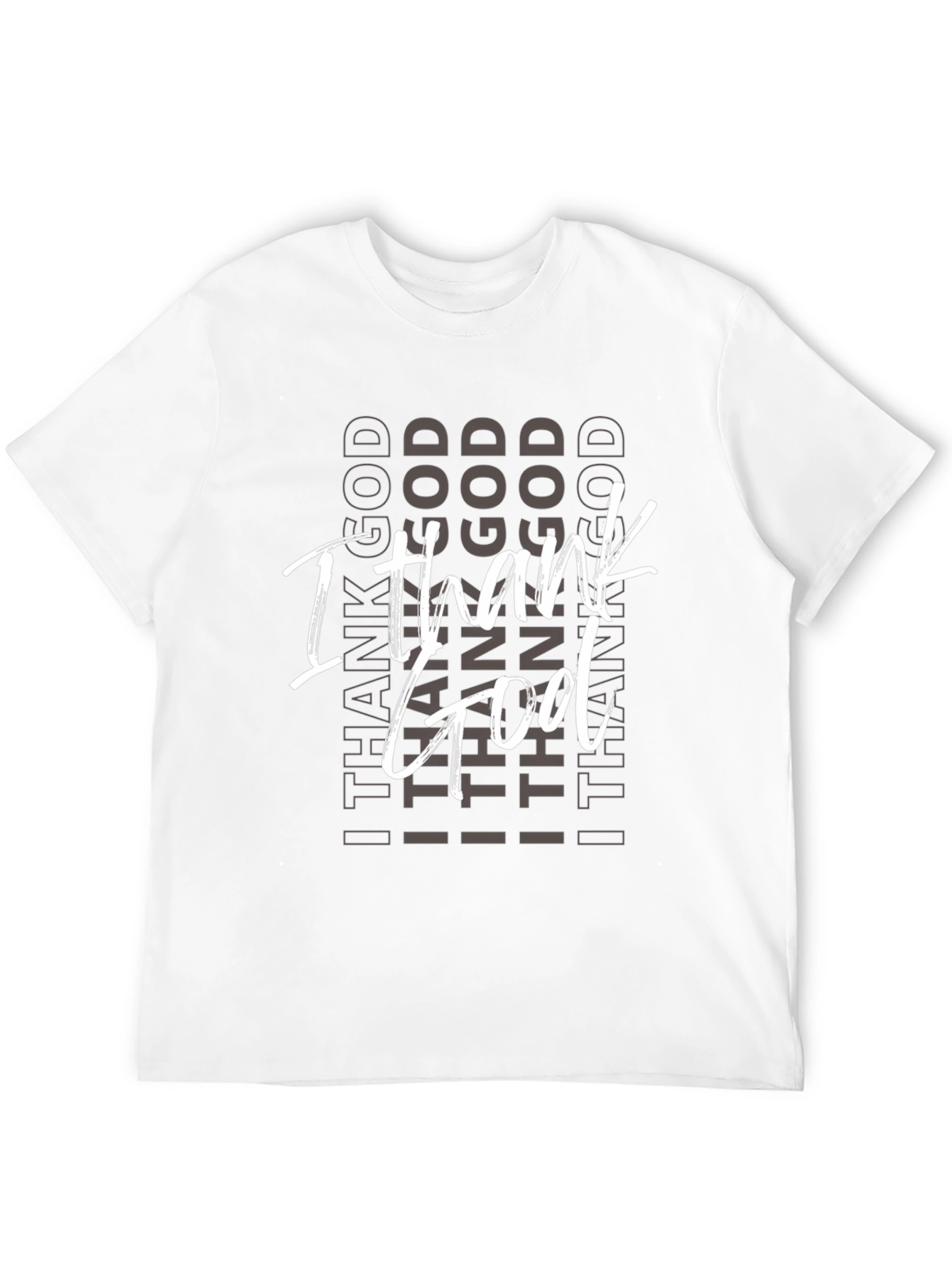 I Thank God Black Graphic Tee