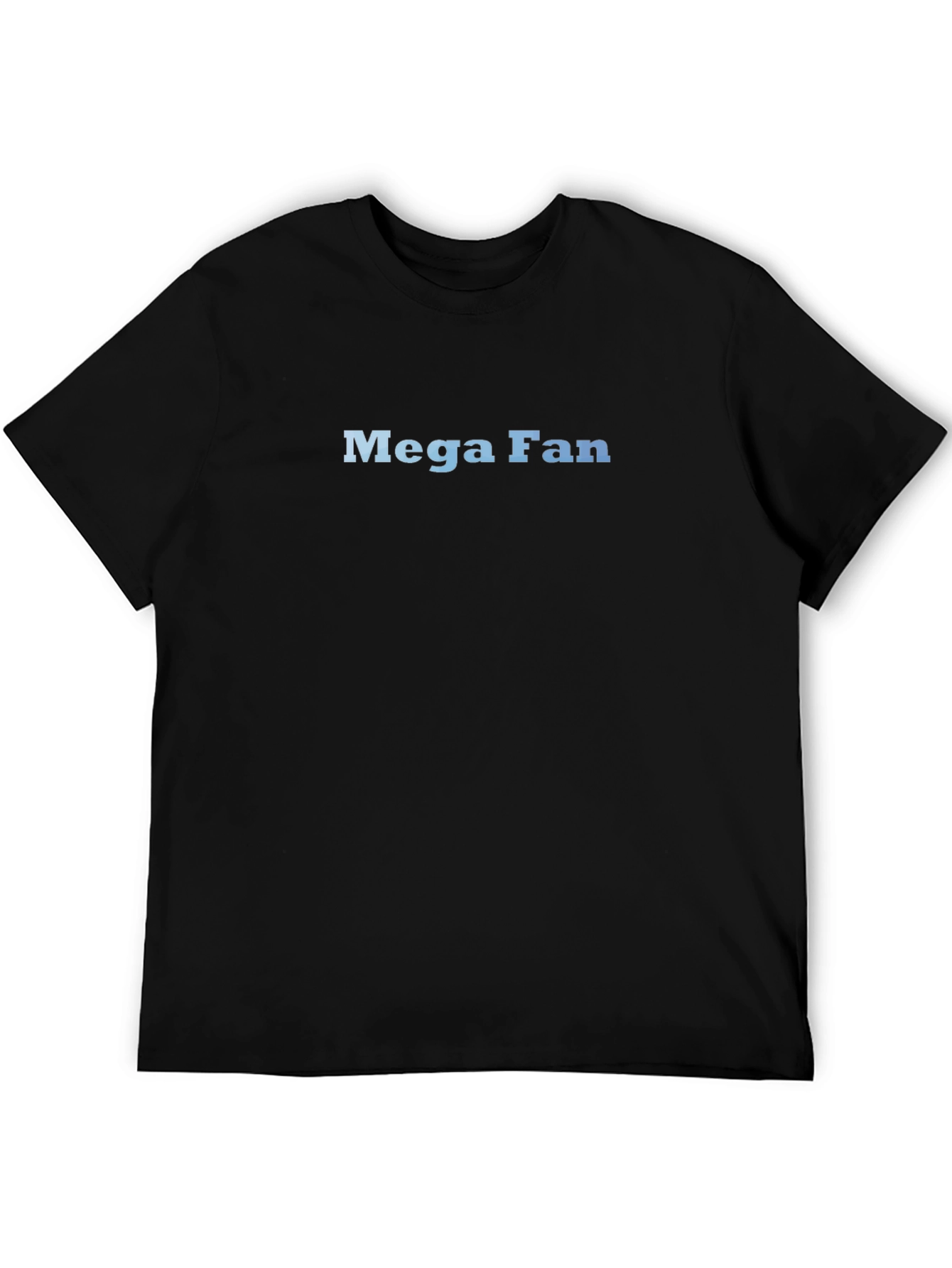Mega Fan Black Crew Neck T-Shirt