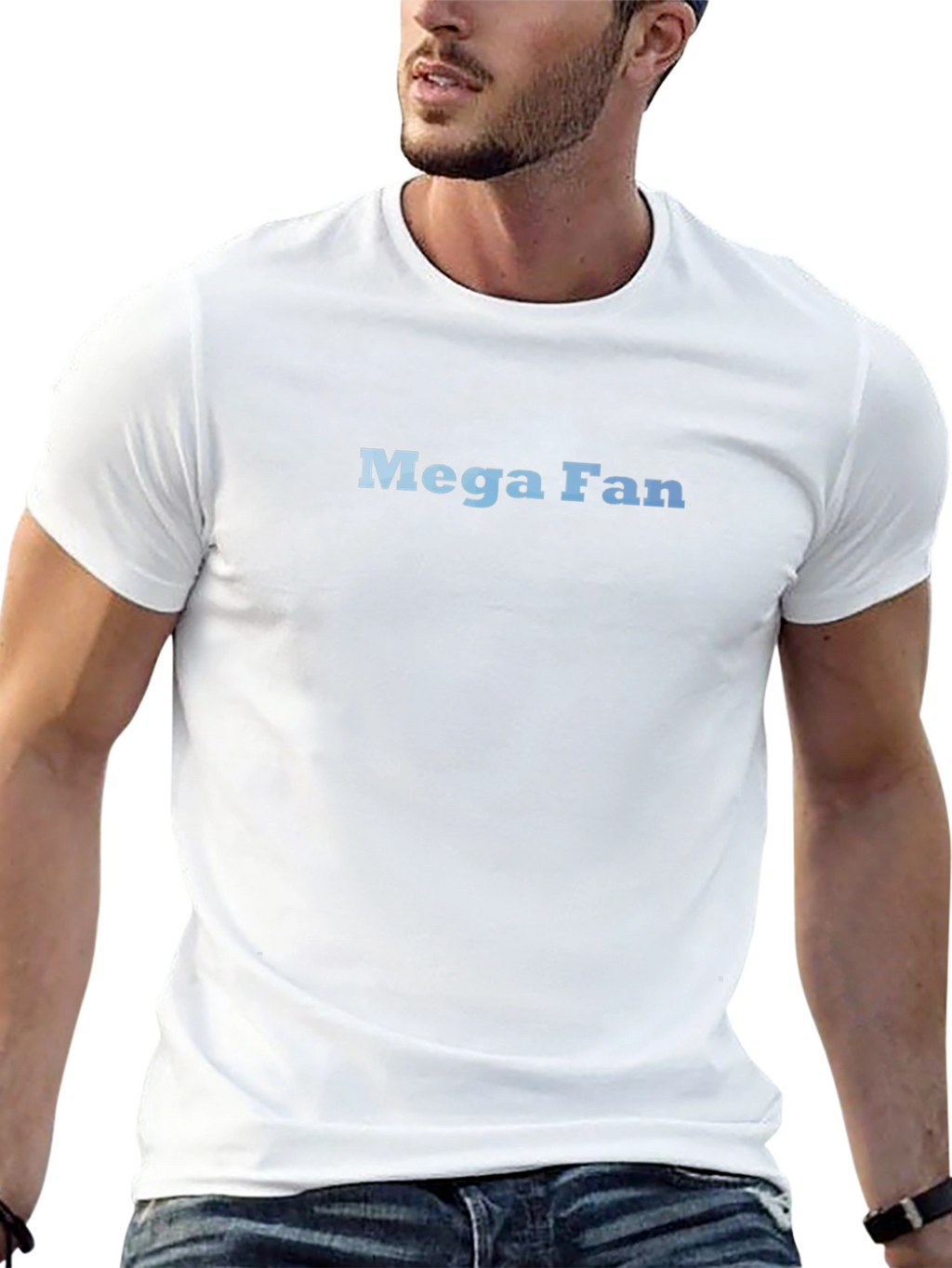 Mega Fan Black Crew Neck T-Shirt