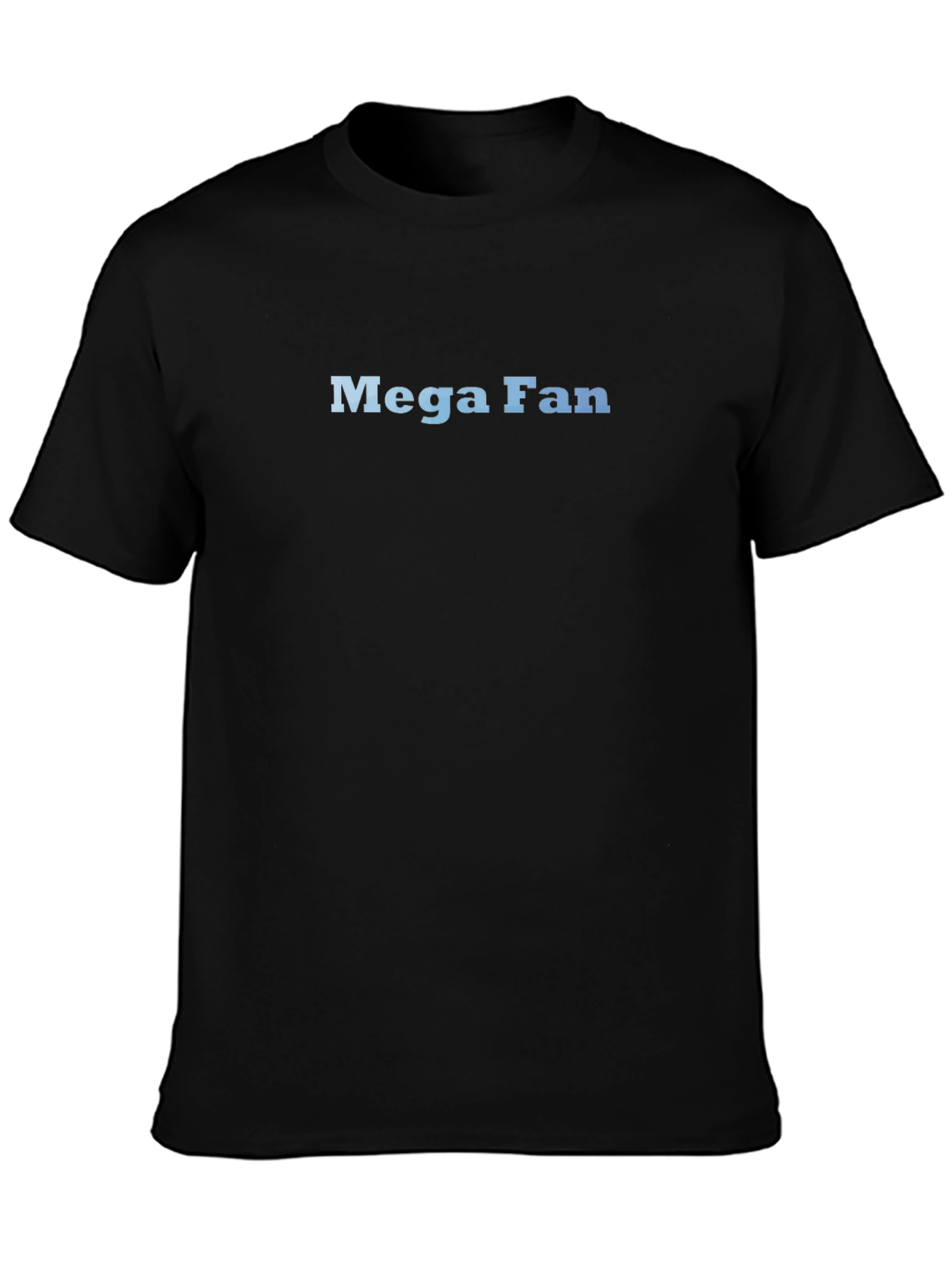 Mega Fan Black Crew Neck T-Shirt