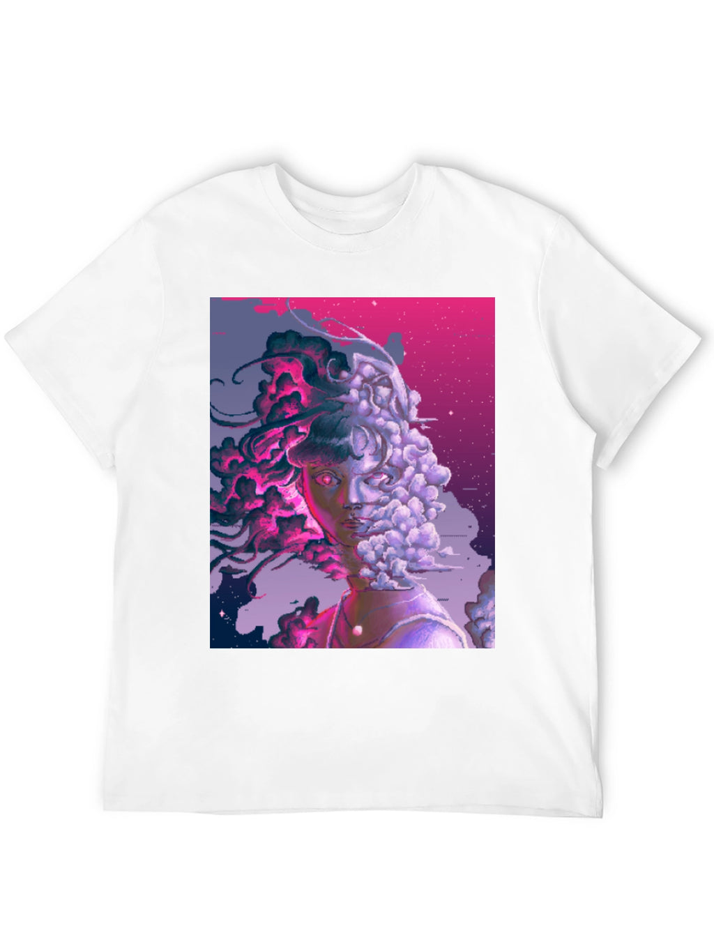Artistic Pixelated Portrait Tee
