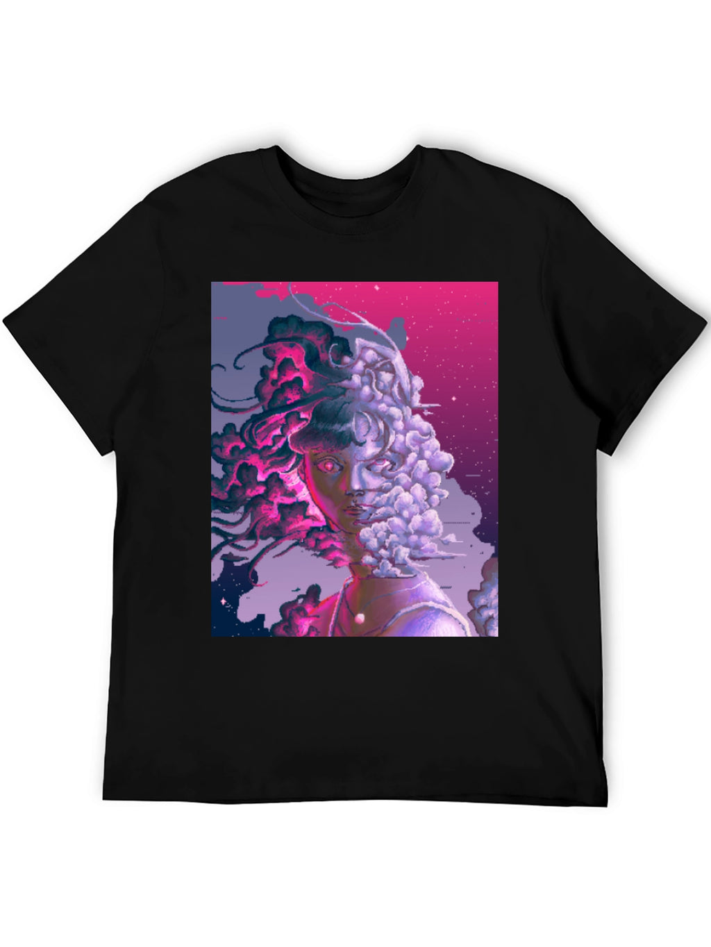 Artistic Pixelated Portrait Tee
