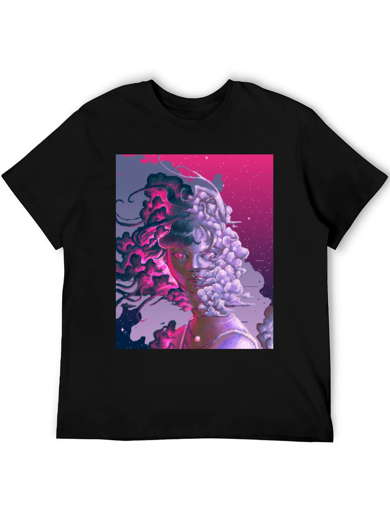 Artistic Pixelated Portrait Tee