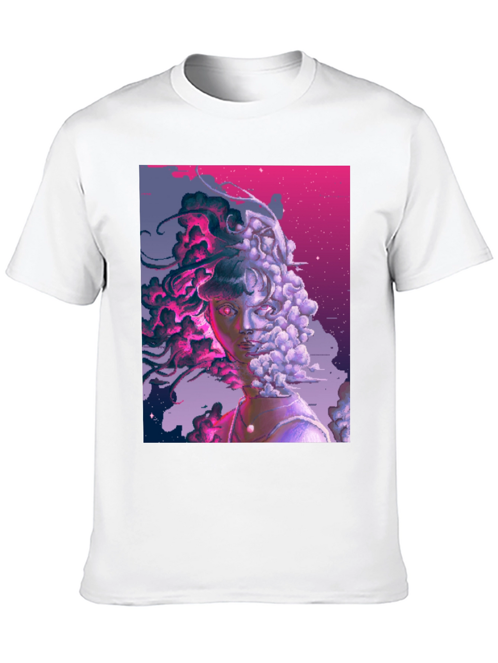 Artistic Pixelated Portrait Tee