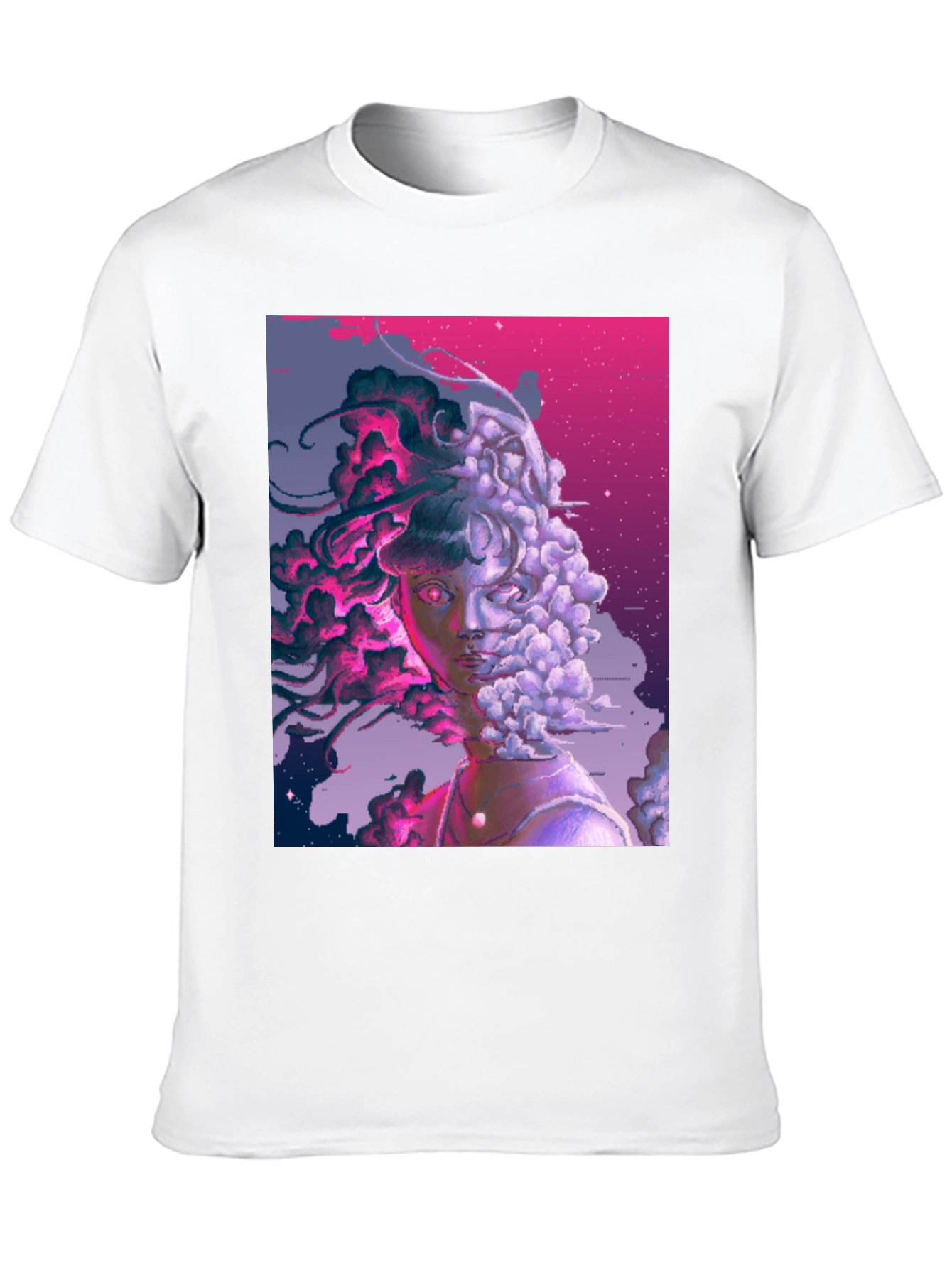 Artistic Pixelated Portrait Tee