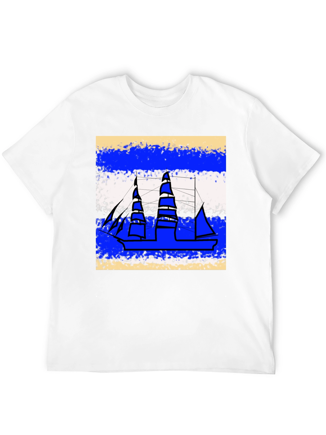 Nautical Ship Graphic Tee - Casual Style