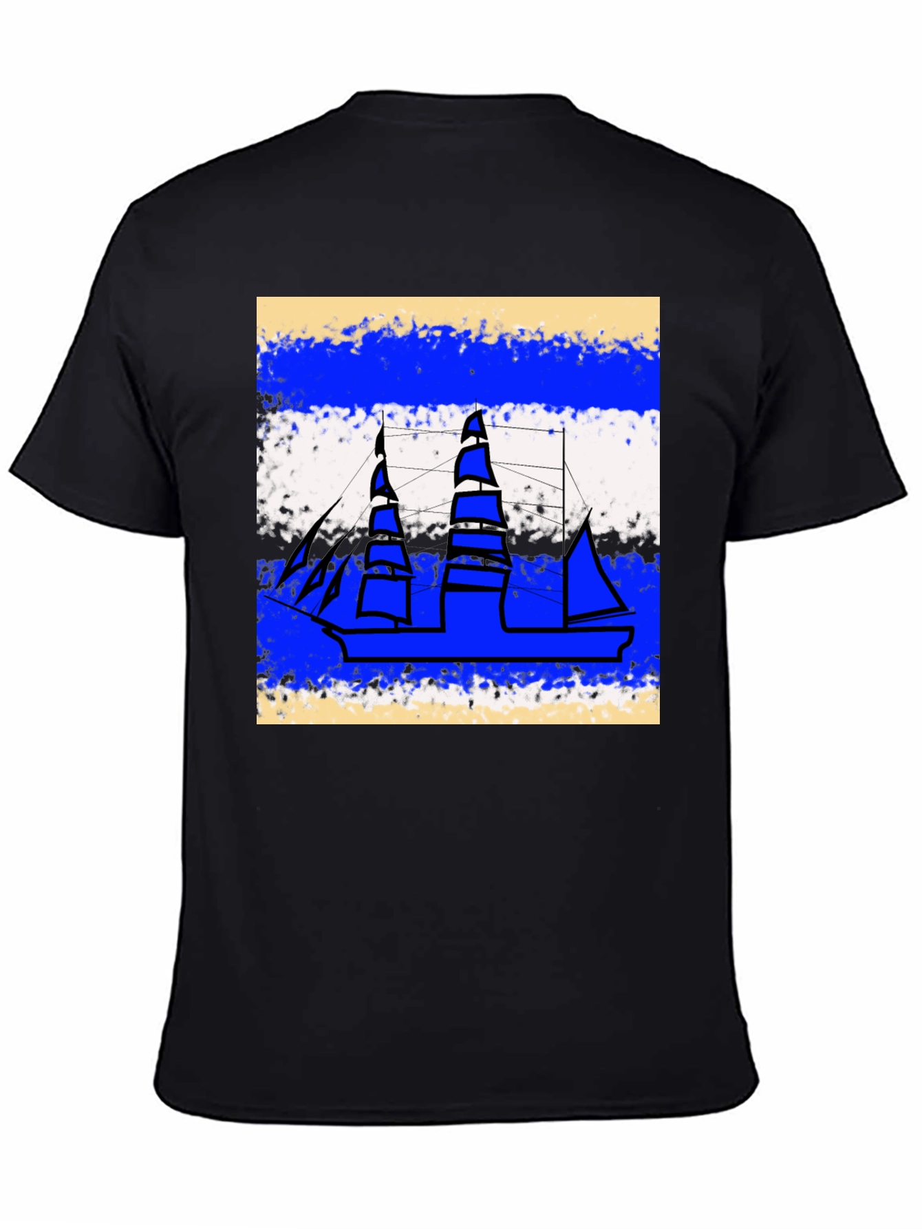 Nautical Ship Graphic Tee - Casual Style