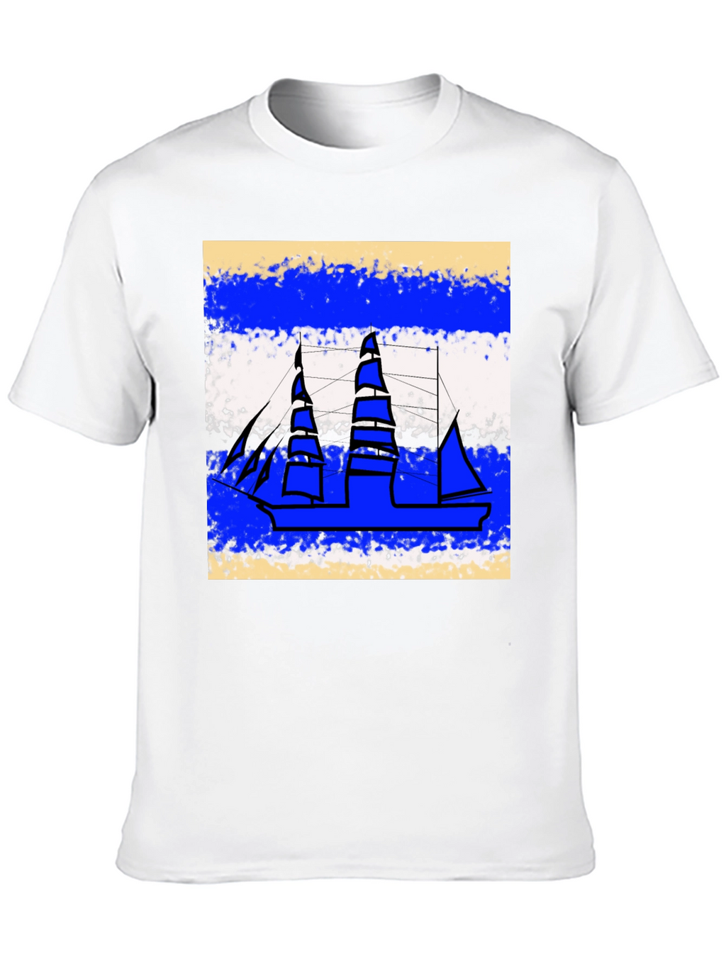 Nautical Ship Graphic Tee - Casual Style