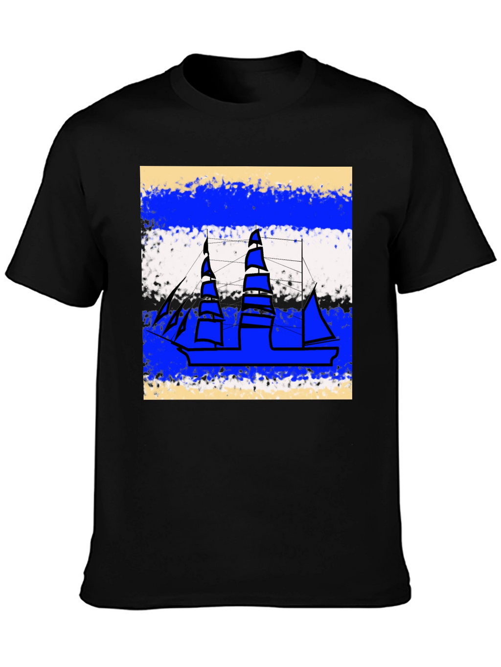 Nautical Ship Graphic Tee - Casual Style