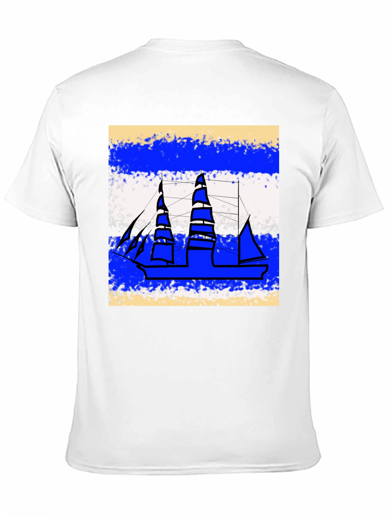 Nautical Ship Graphic Tee - Casual Style